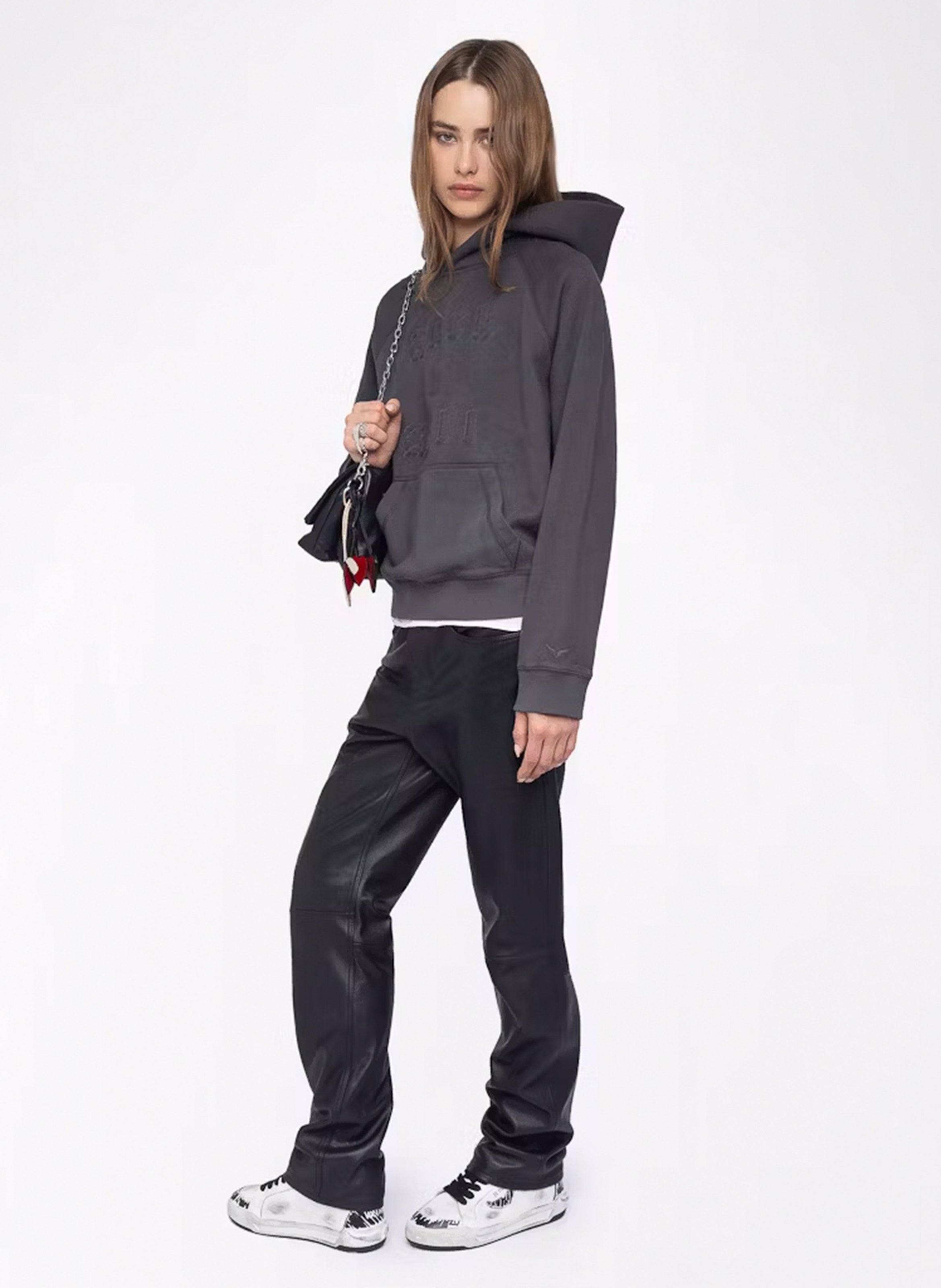 Sweat à capuche en coton ZADIG&VOLTAIRE Gris