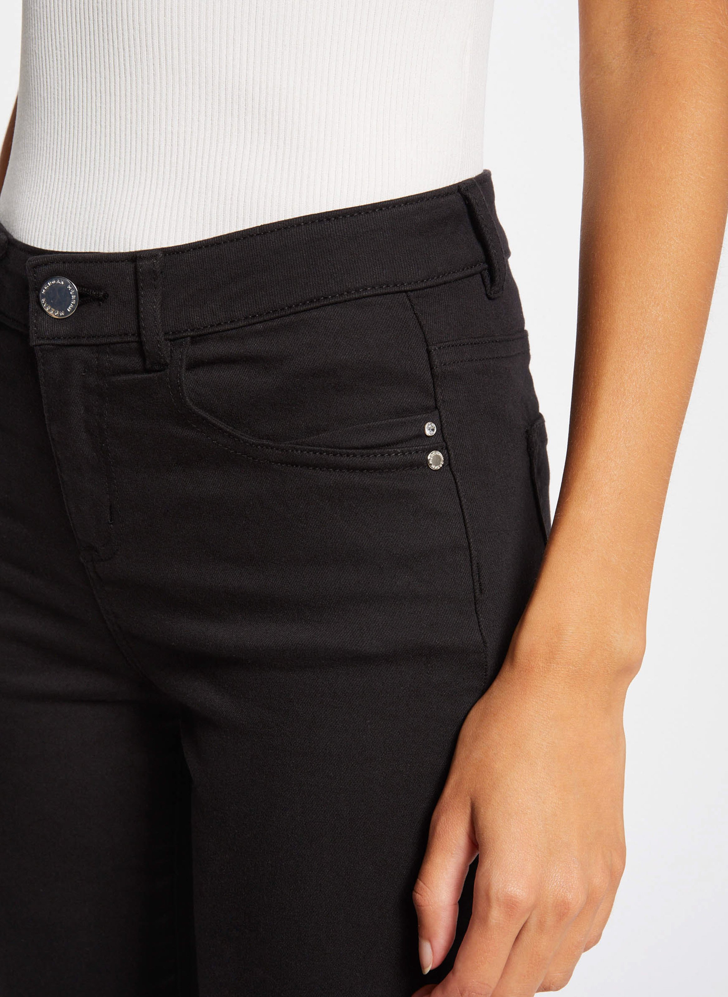 Jean skinny en coton mélangé  MORGAN Noir