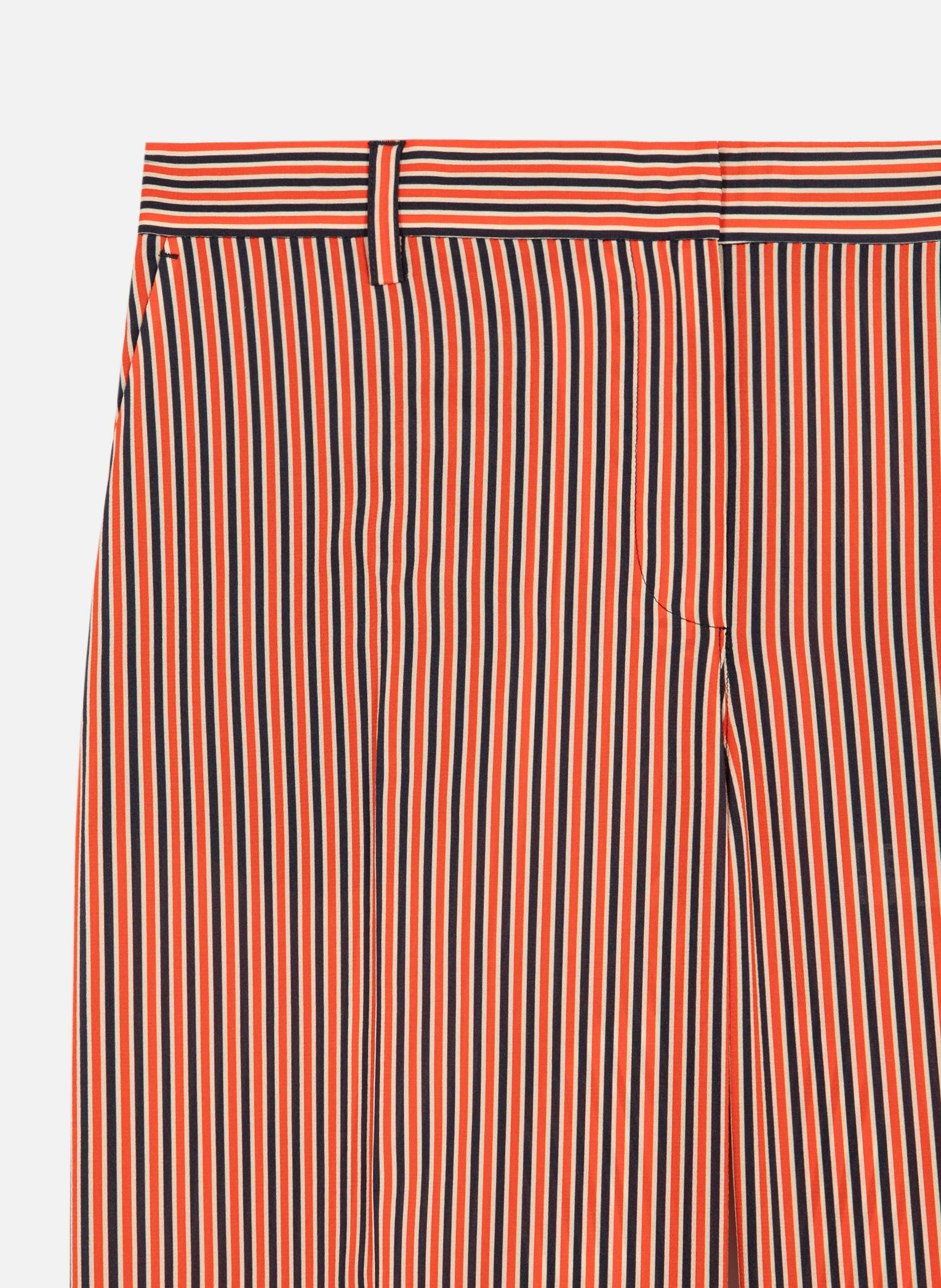 Pantalon large à rayures THE KOOPLES Rouge