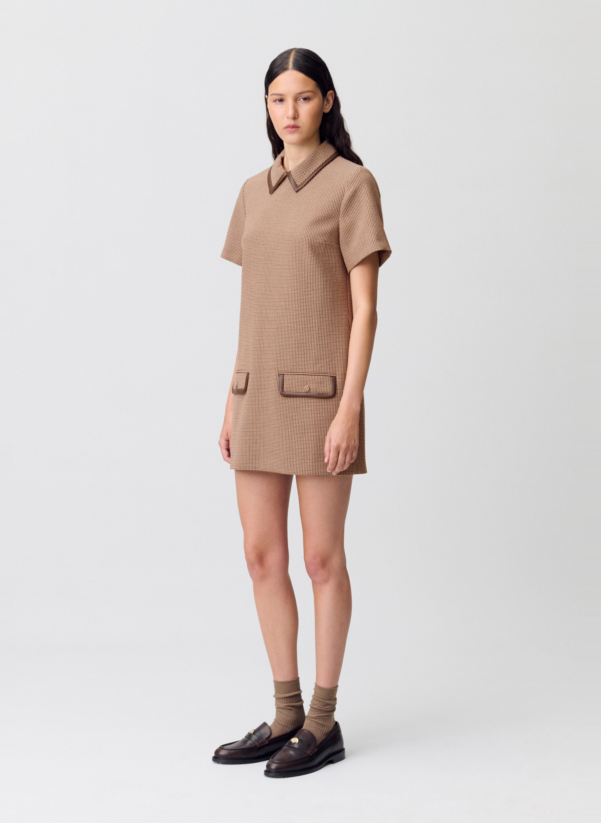 Robe courte droite col classique CLAUDIE PIERLOT Multicolore