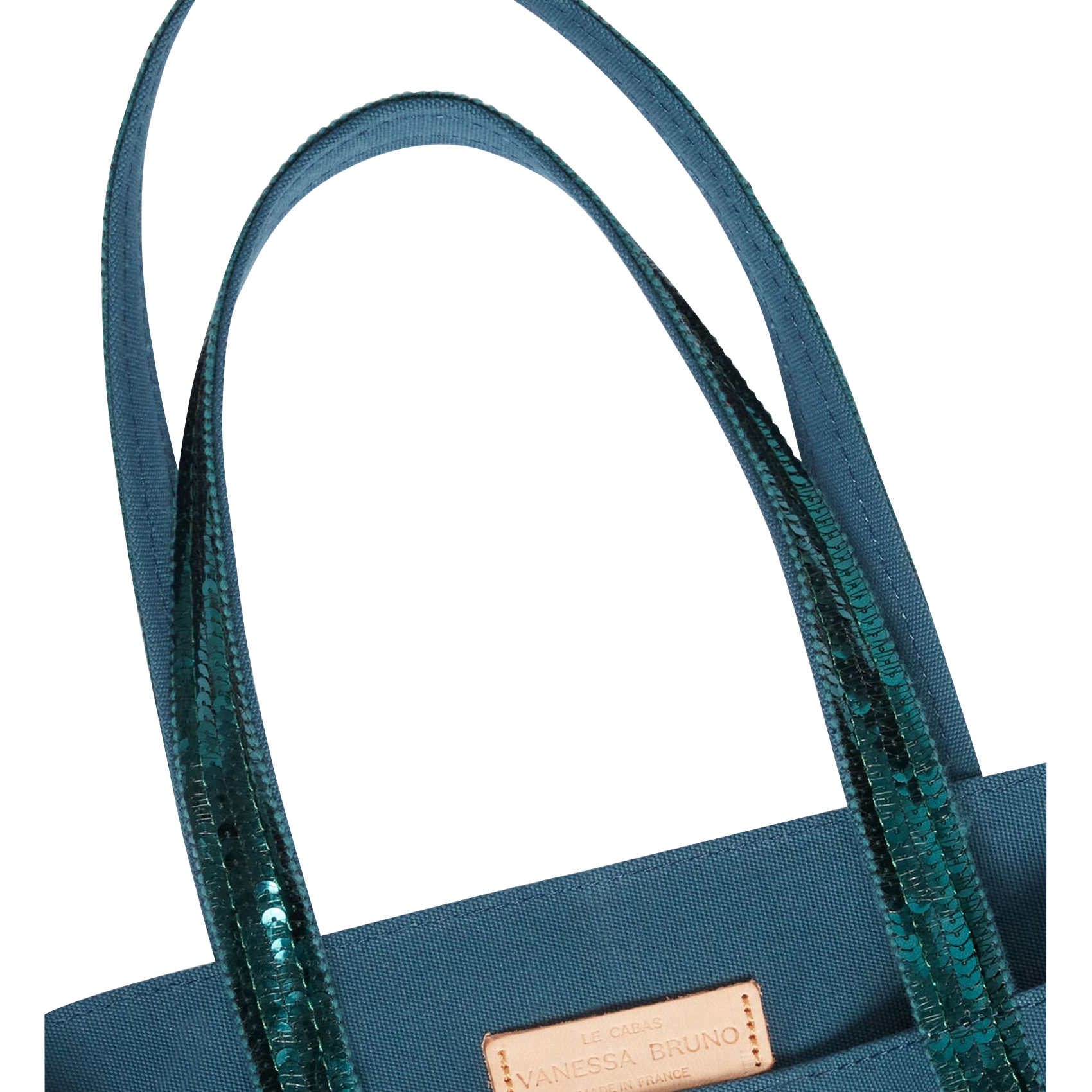 Cabas L à sequins en toile de coton  VANESSA BRUNO Vert