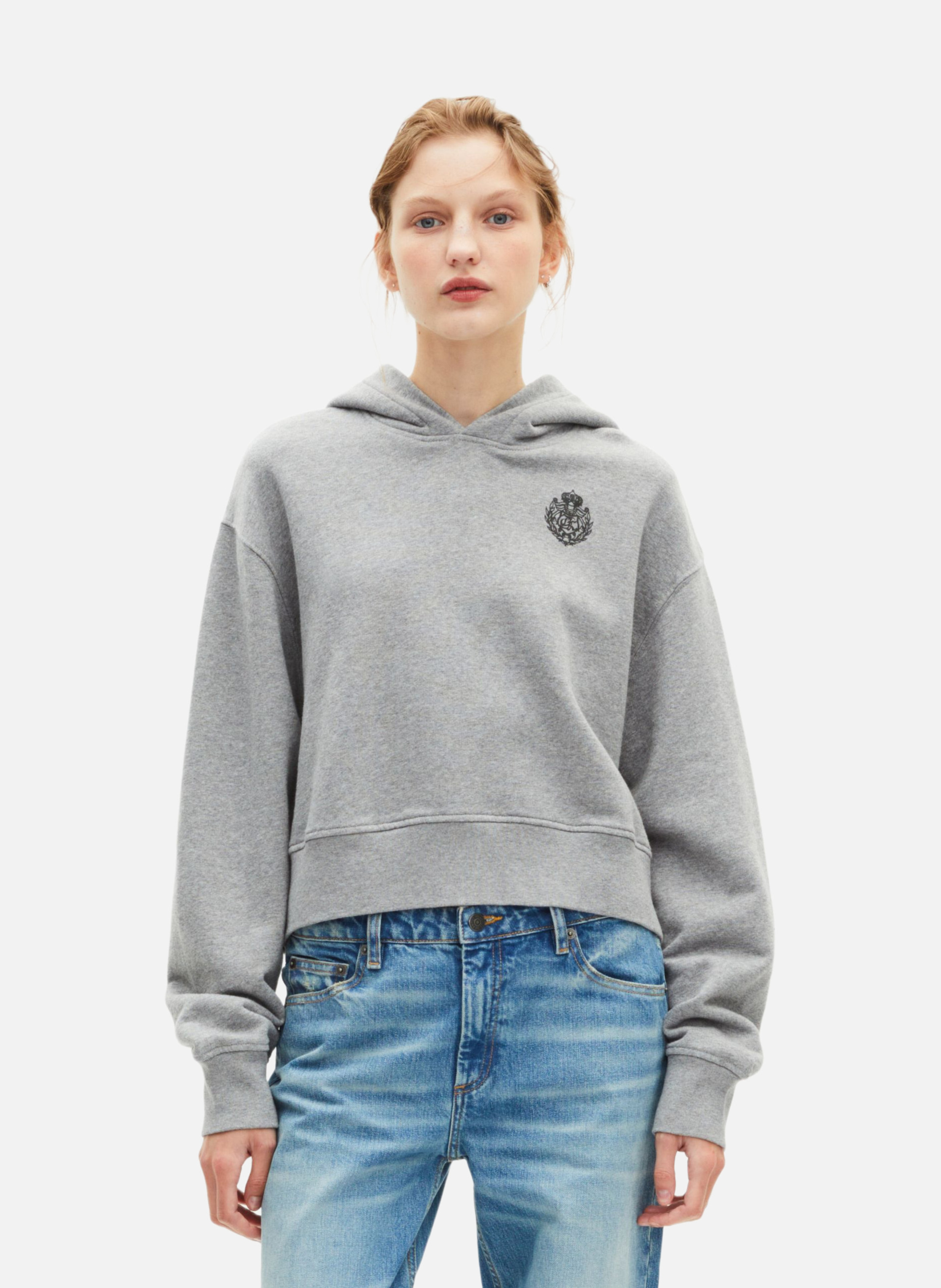 Short hooded sweatshirt THE KOOPLES Grey