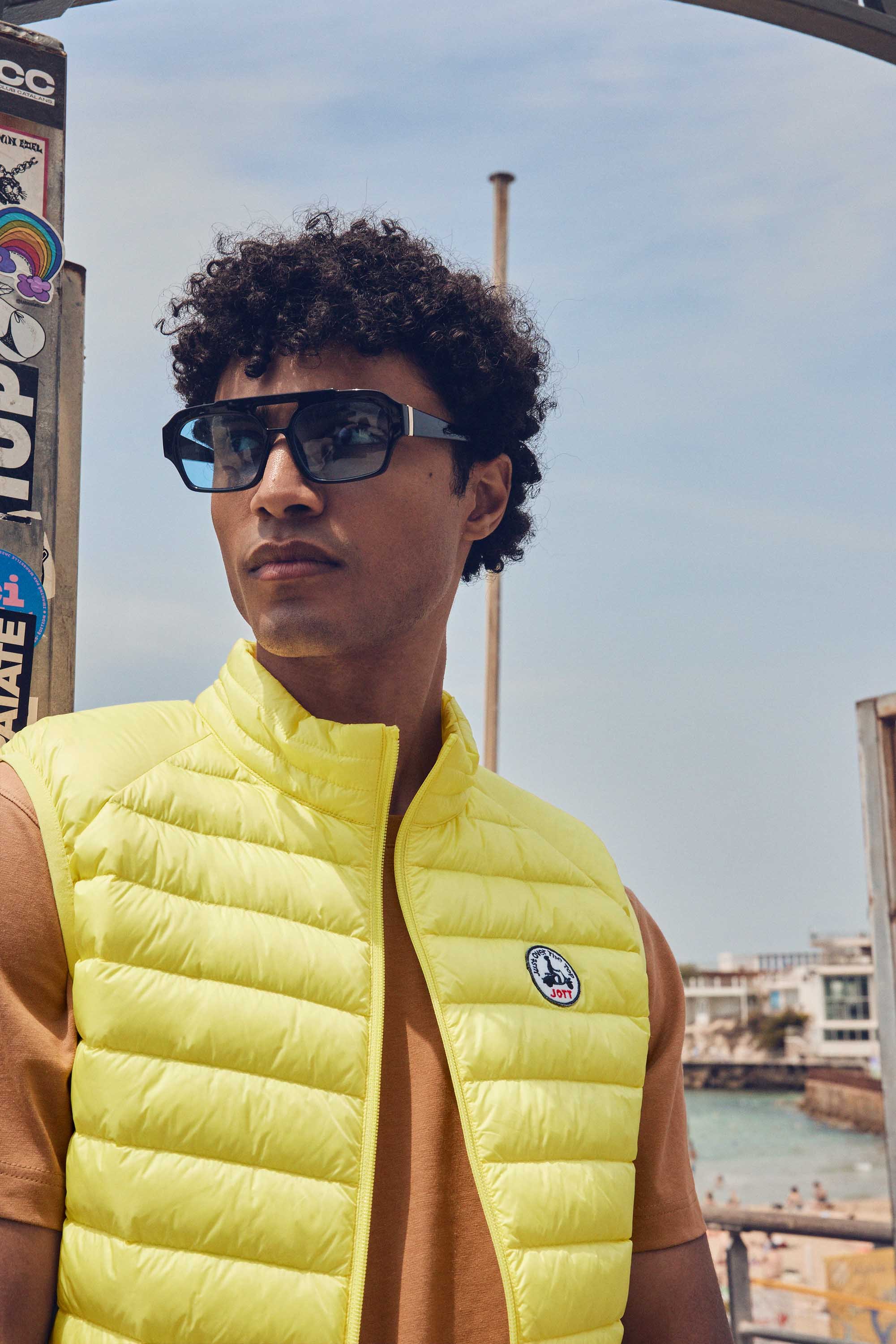 Sleeveless puffer jacket Tom JOTT Yellow