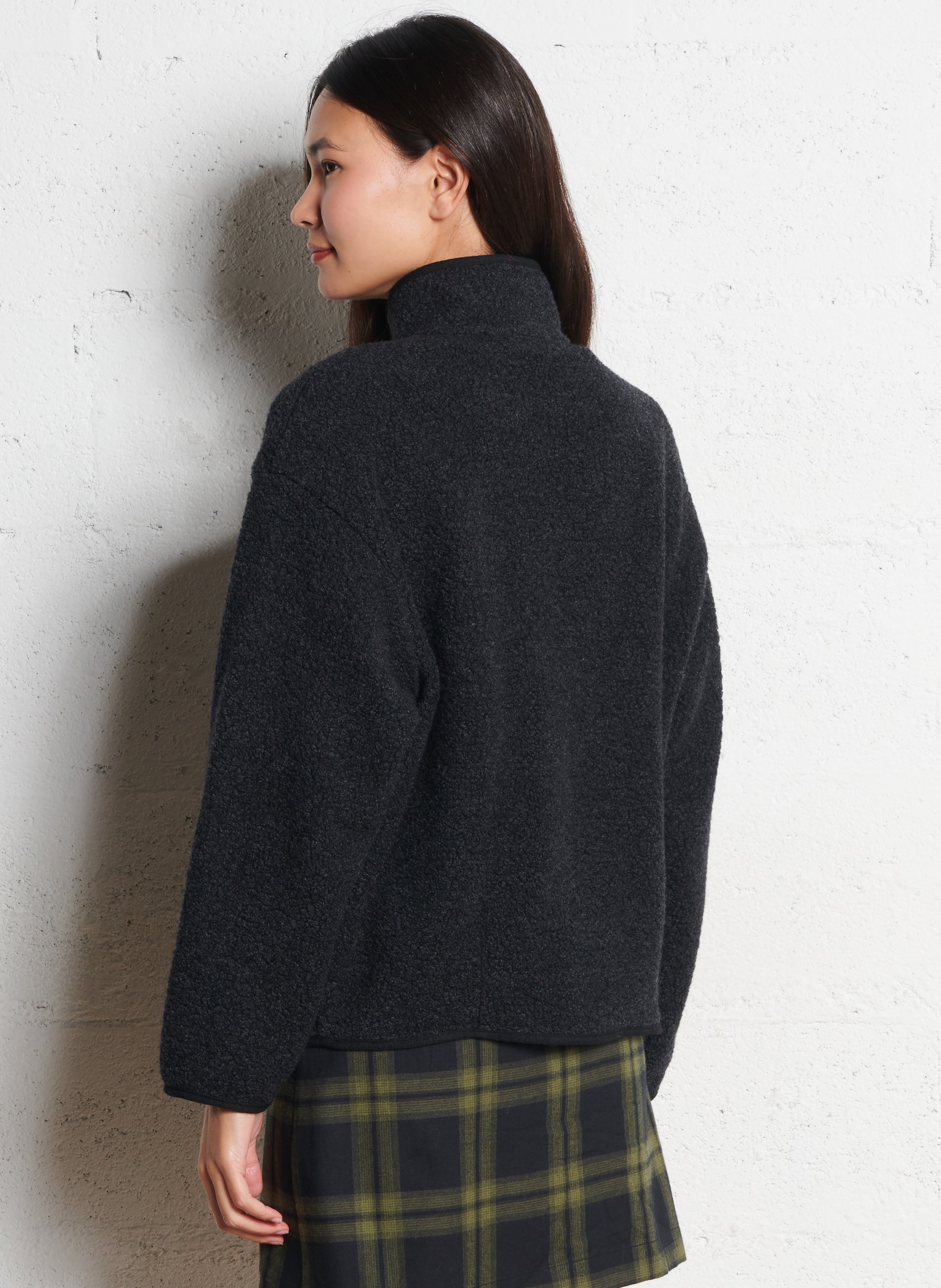 Oversized wool-blend jacket  DES PETITS HAUTS Grey