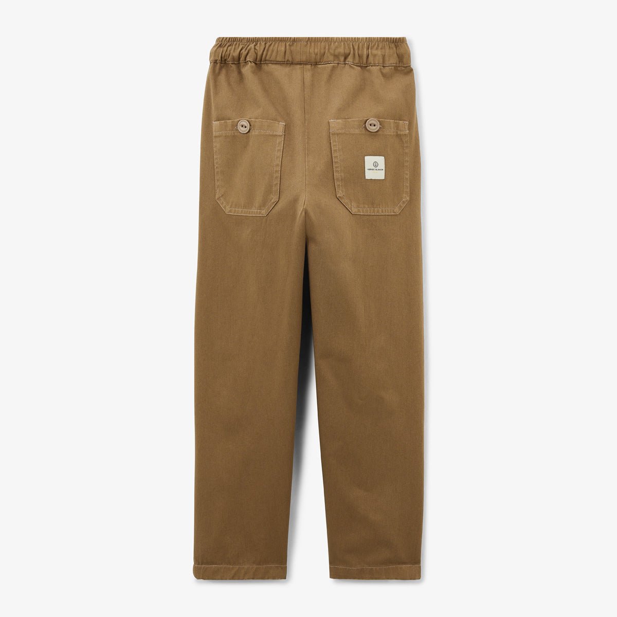 Boy&#039;s tapered cut pants with elastic waistband SERGE BLANCO Brown