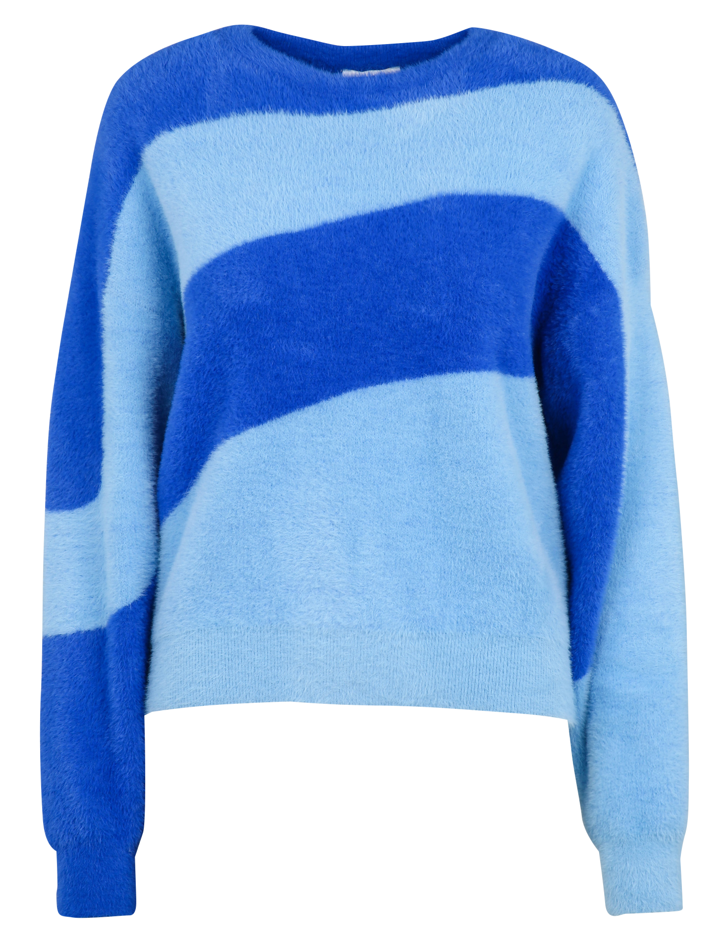Rundhalsausschnitt-Flauschpullover KOOKAI Blau