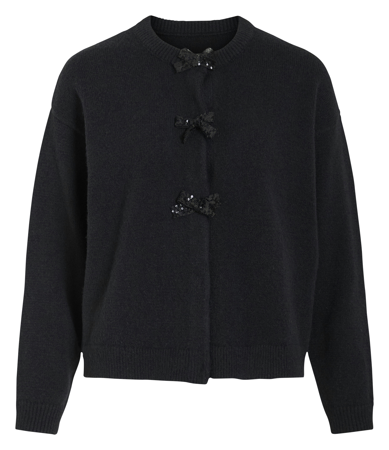Round-neck cardigan VILA Black