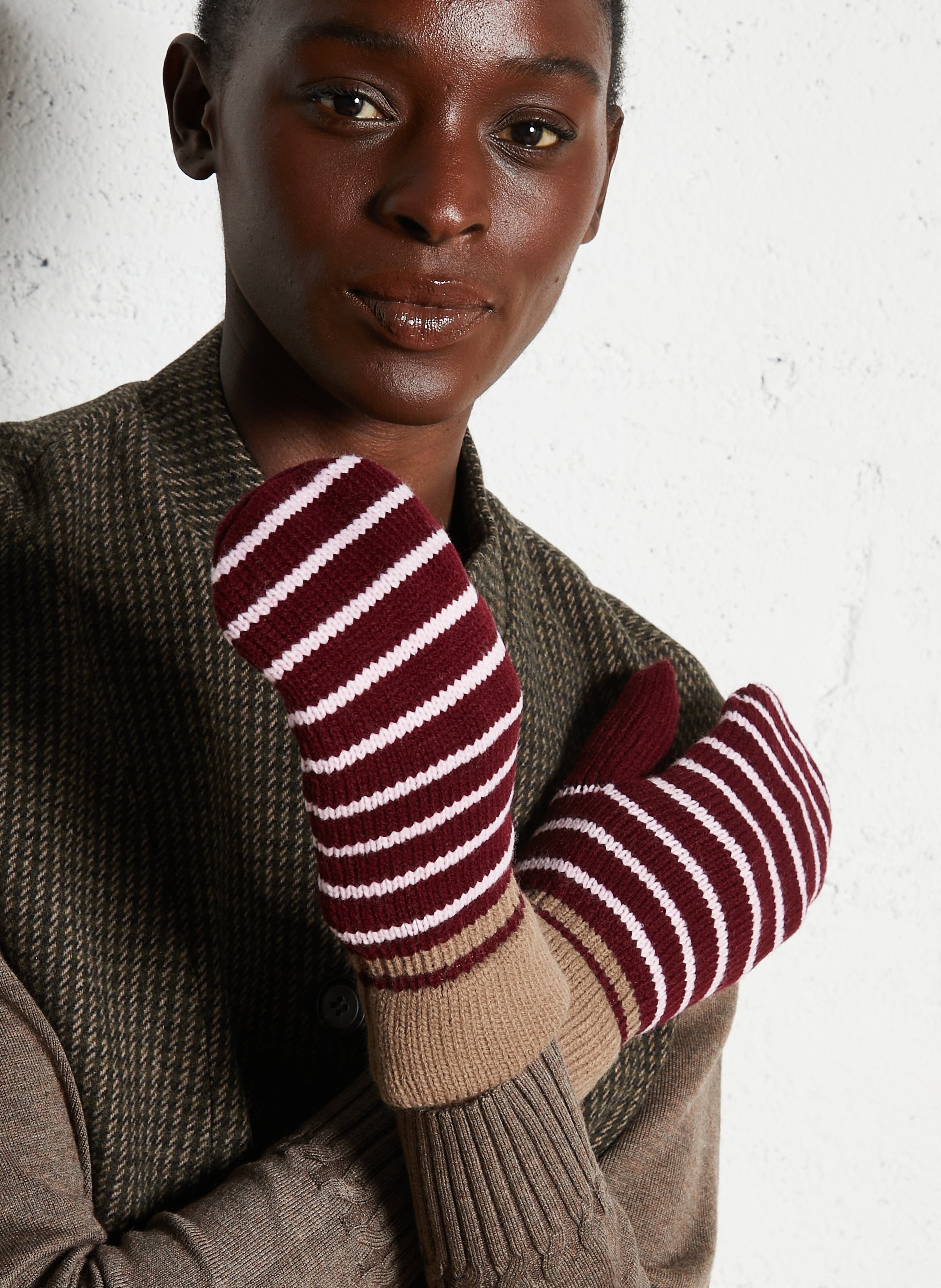 Gestreifte Fäustlinge BECKSONDERGAARD