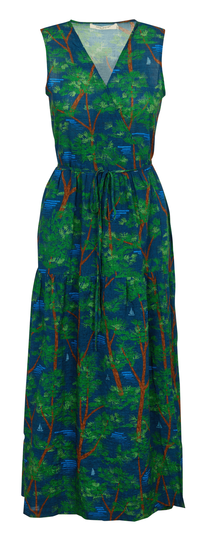 Robe sans manches cache-cœur imprimée NICE THINGS Bleu