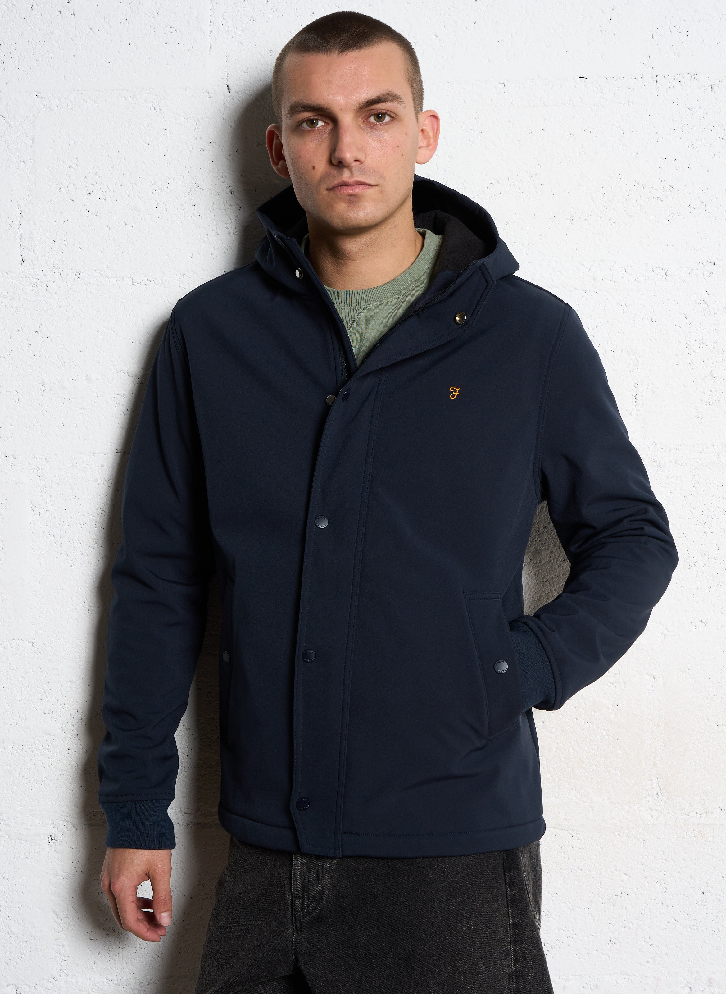 Veste col montant  FARAH Bleu