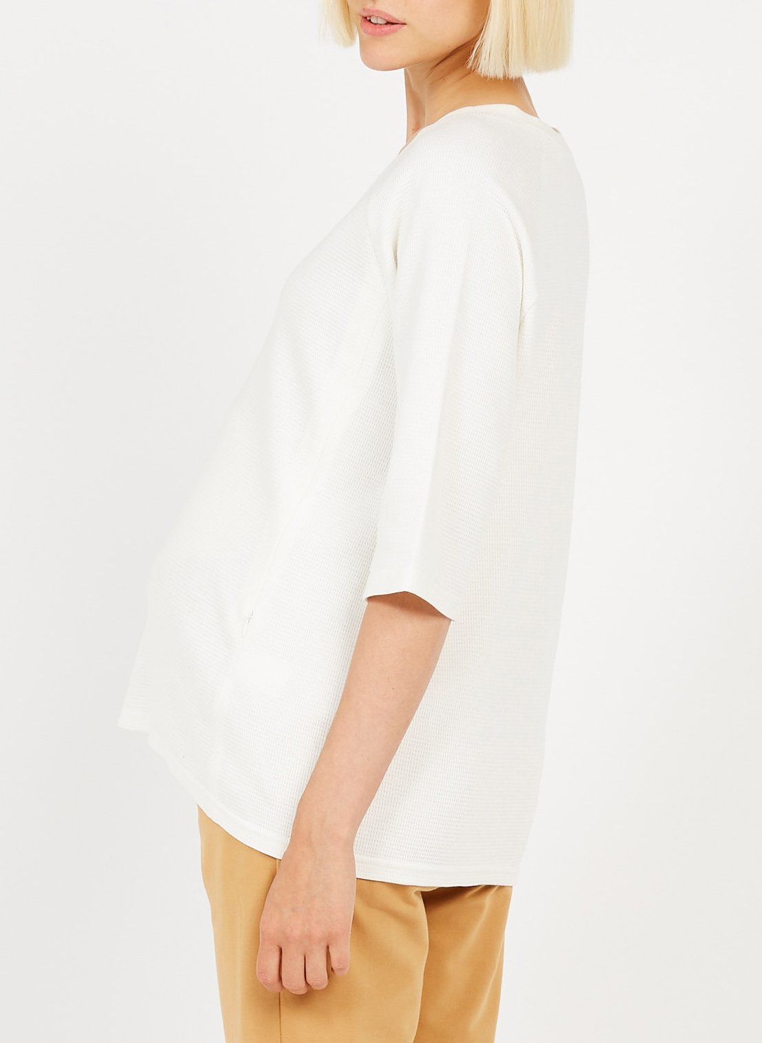 Maternity T-shirt with raglan sleeves POLINA White