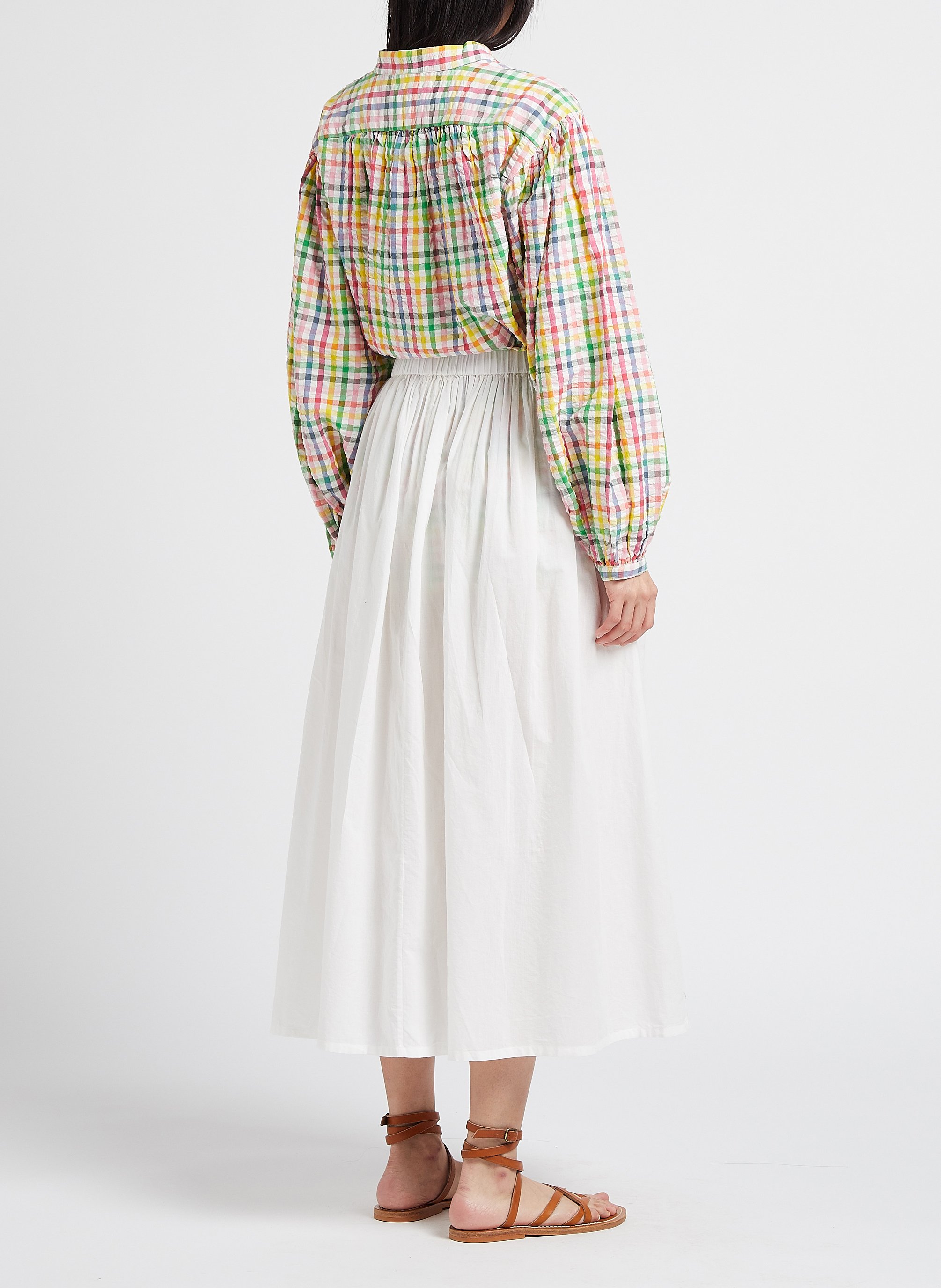 Maxirock aus Baumwolle mit Stickerei V DE VINSTER Weiss