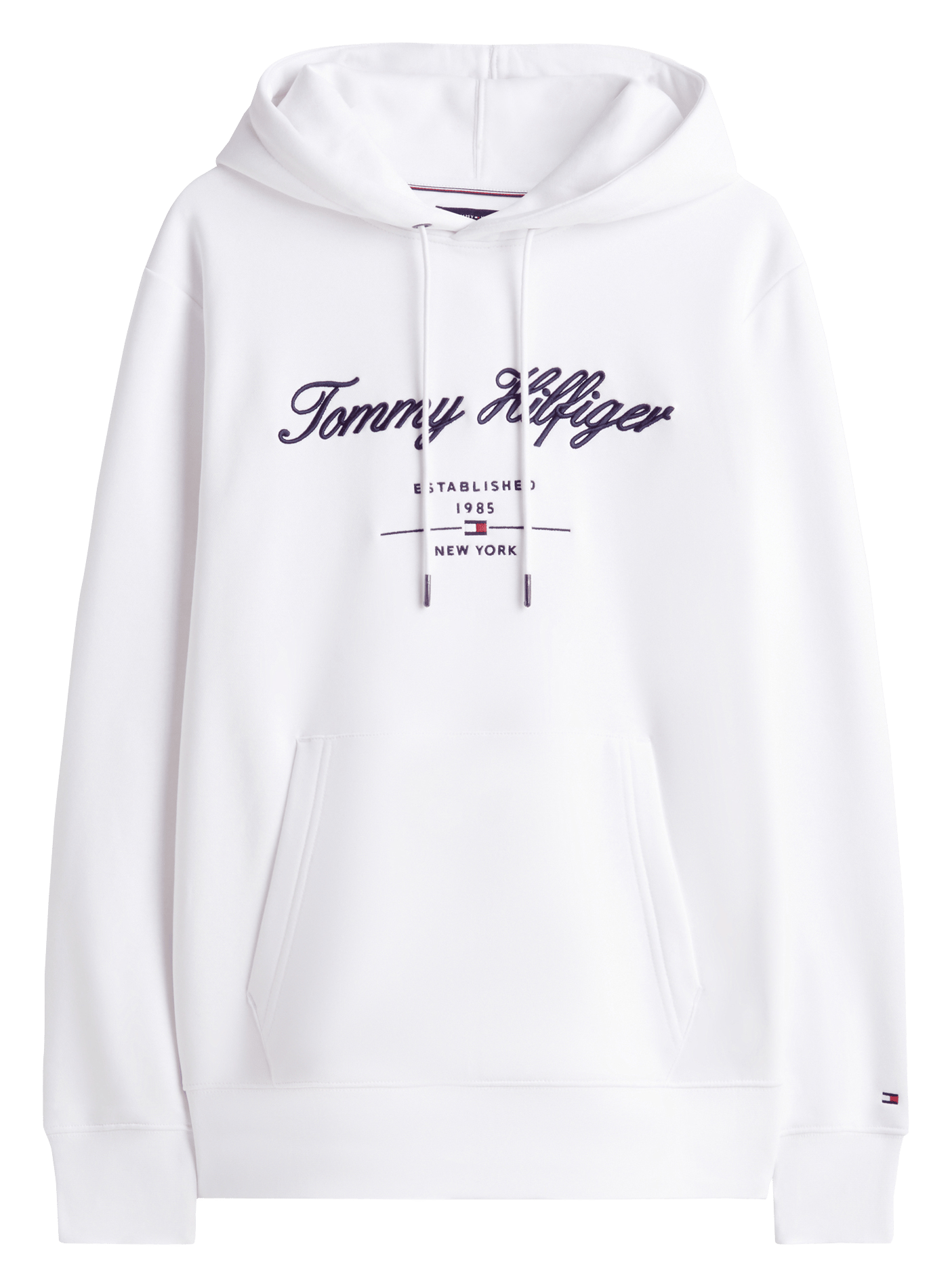 Bestickter Langarm-Hoodie TOMMY HILFIGER Weiss