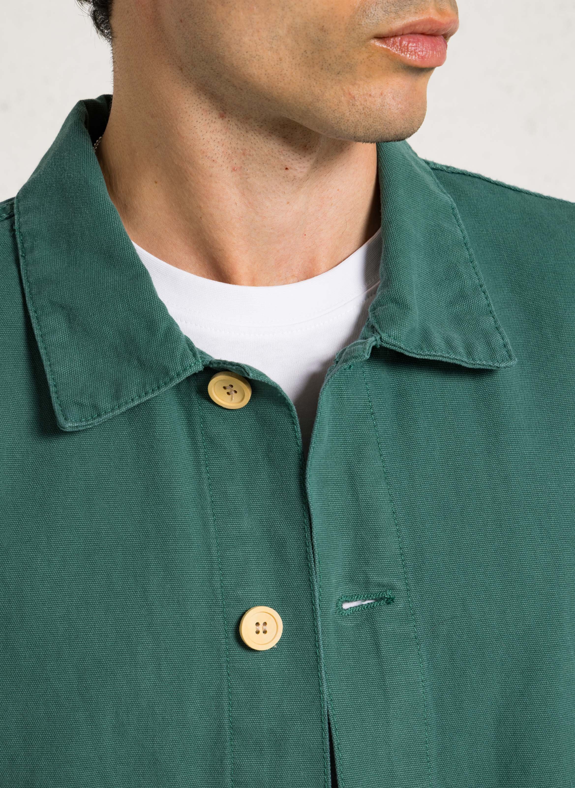 Veste droite  col classique droite en coton ARMOR LUX Vert