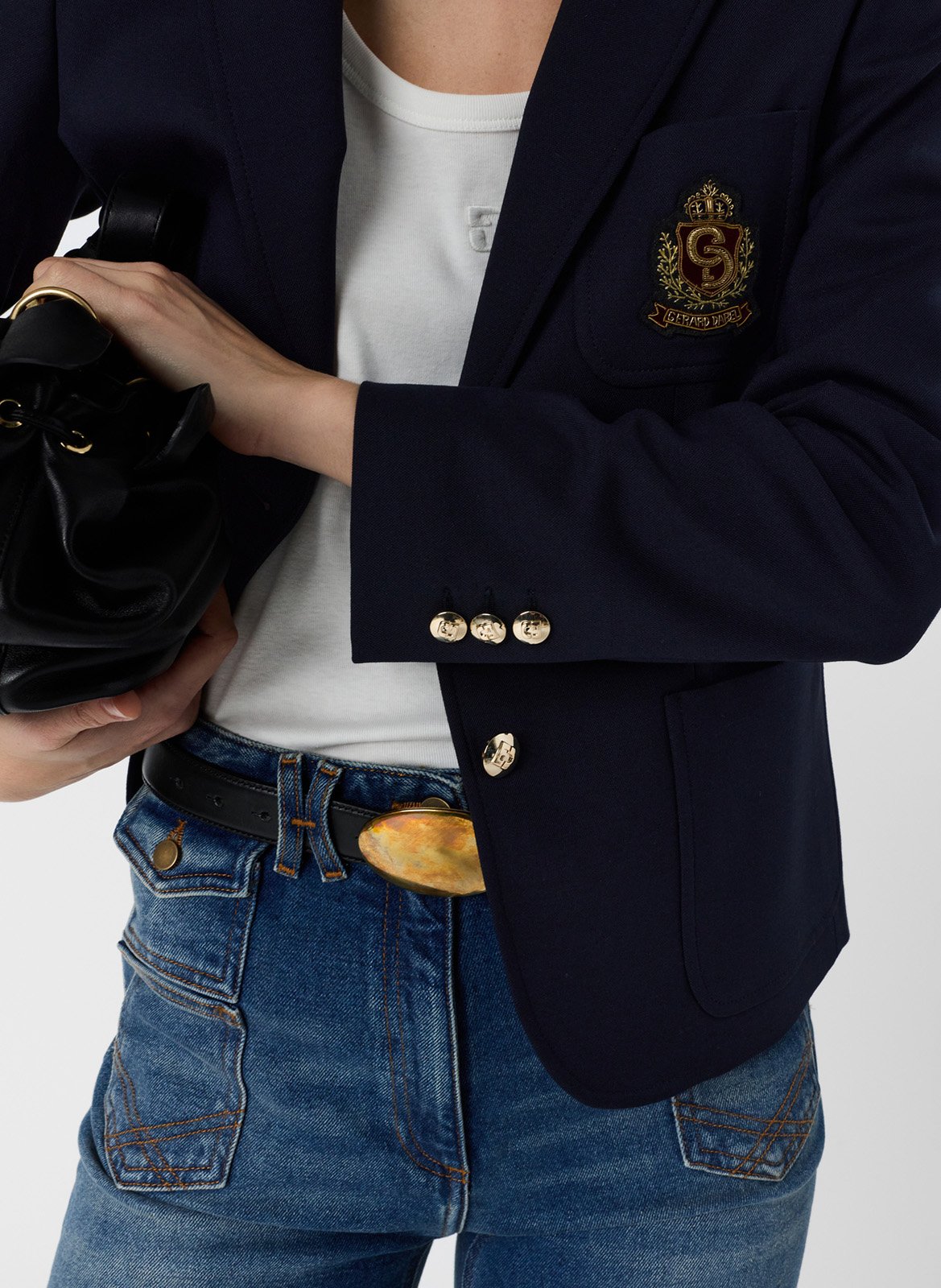 Taillierte Blazerjacke mit Revers GERARD DAREL Blau