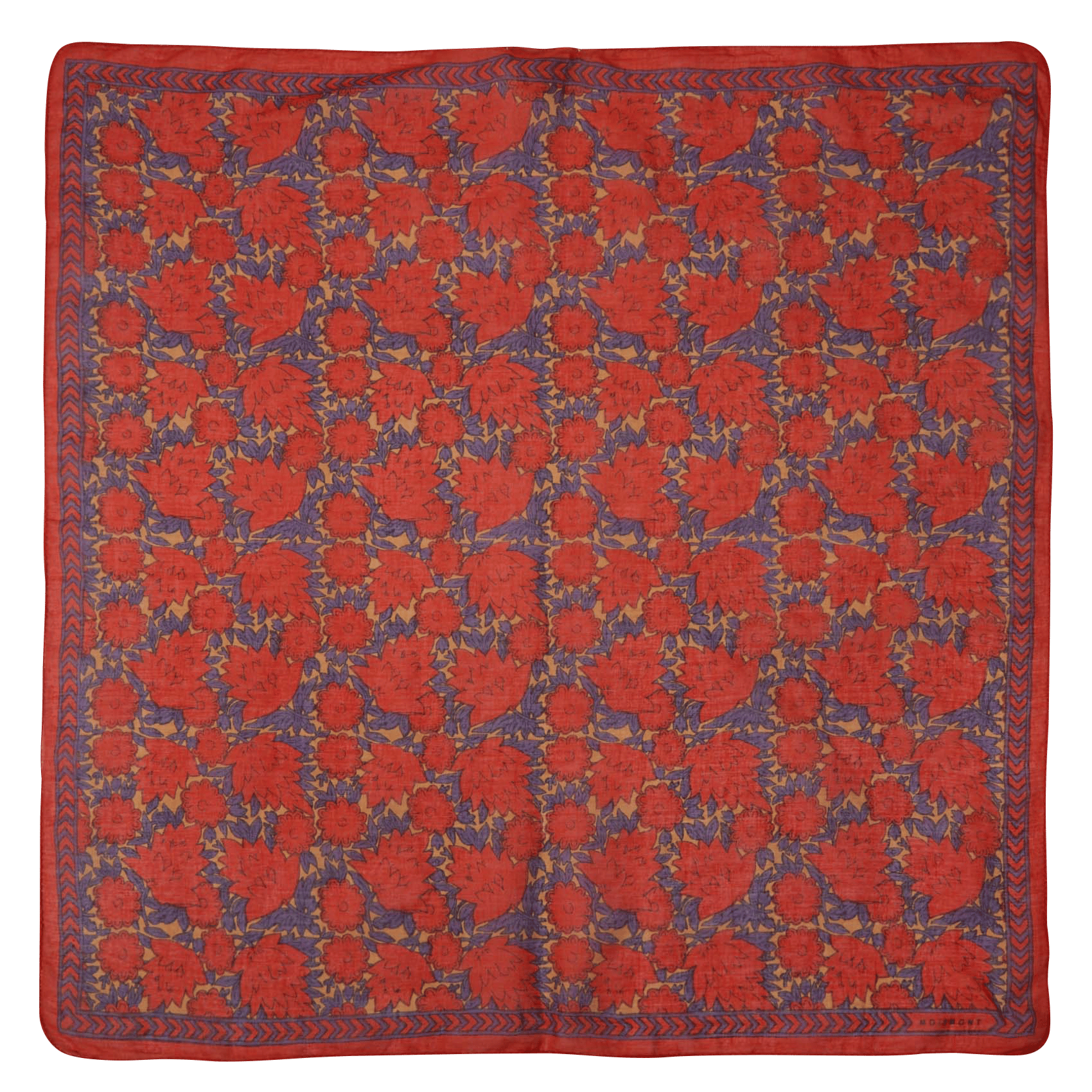 Foulard imprimé en coton MOISMONT Rouge