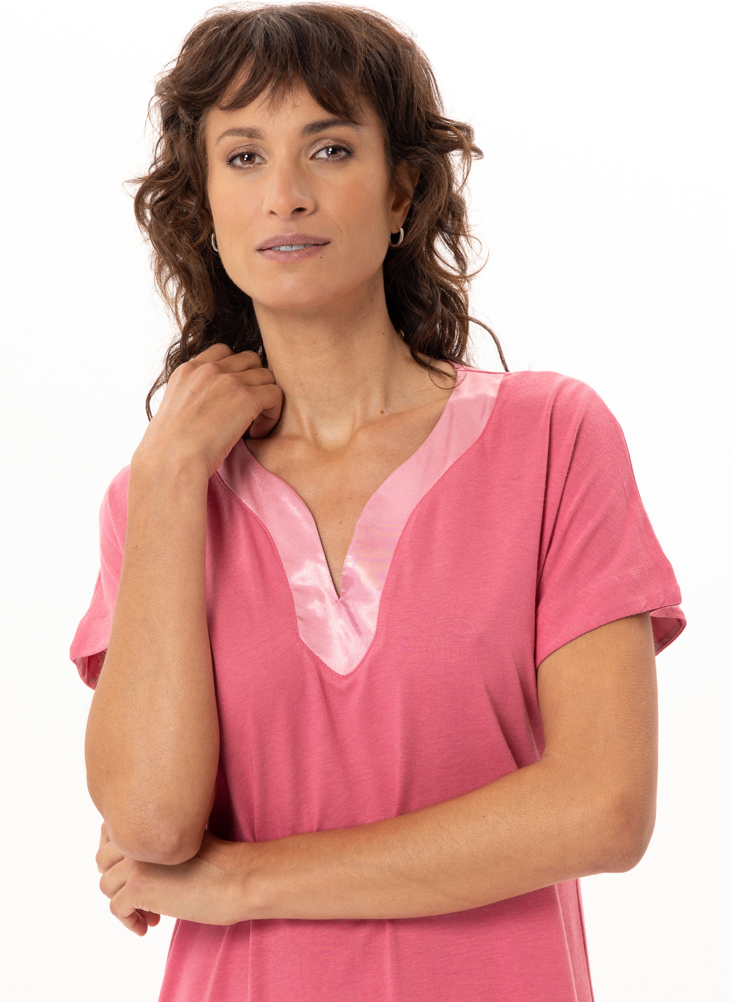 Modal cotton nightshirt LE CHAT Pink