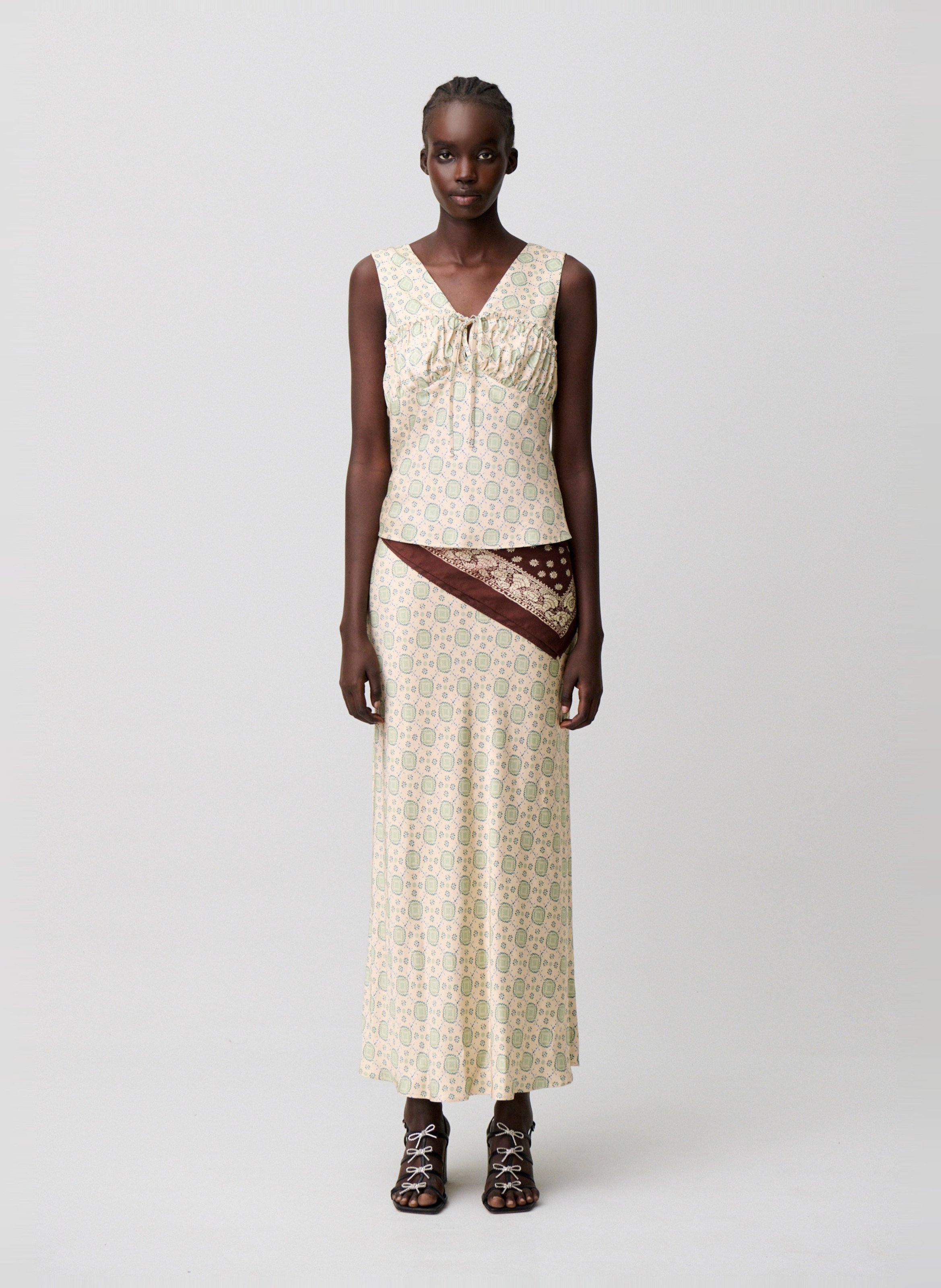 Top droit imprimé CLAUDIE PIERLOT Multicolore