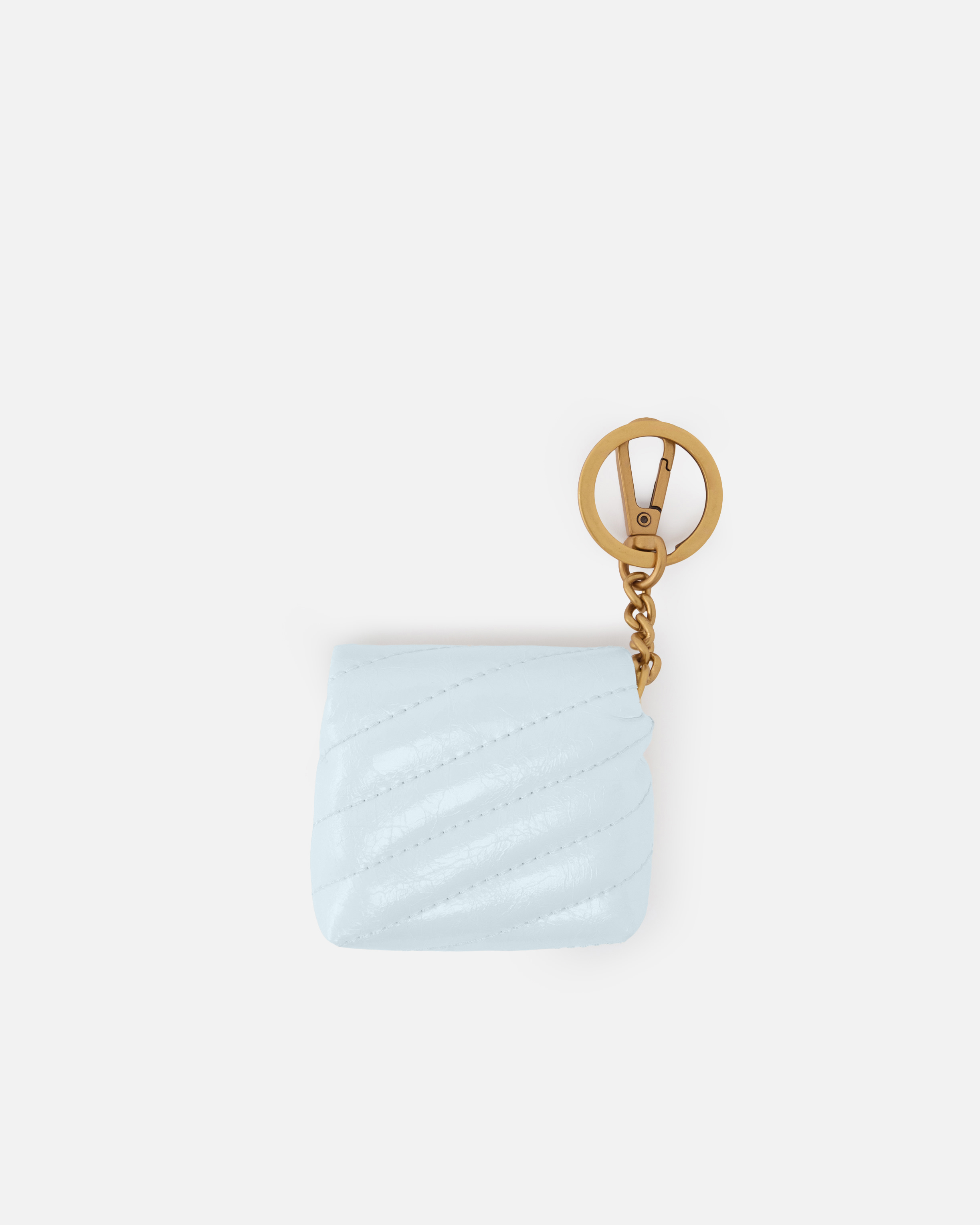 Love Bag Puff shiny leather AirPods case PINKO Blue