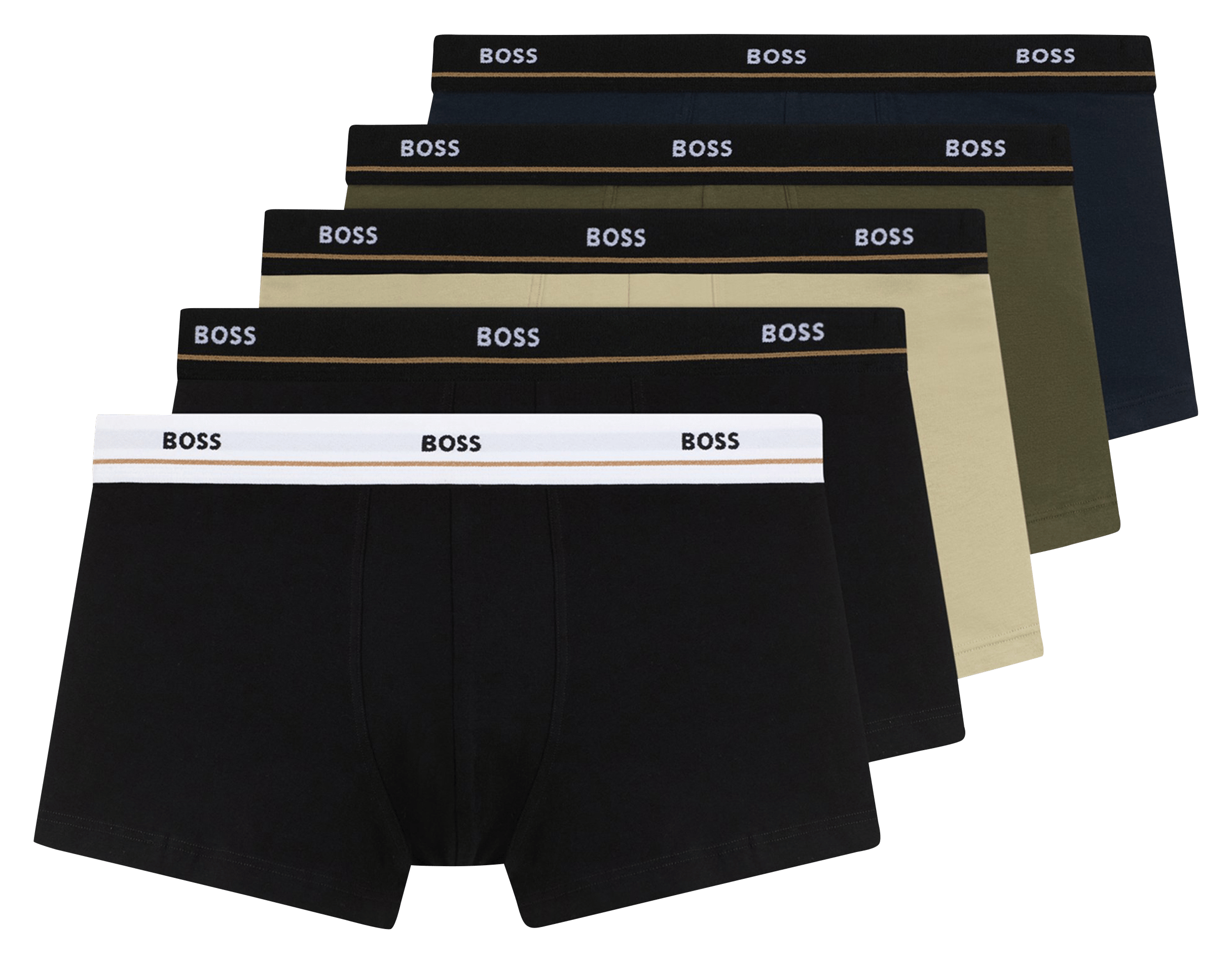 Pack de 5 boxers en coton mélangés BOSS Multicolore