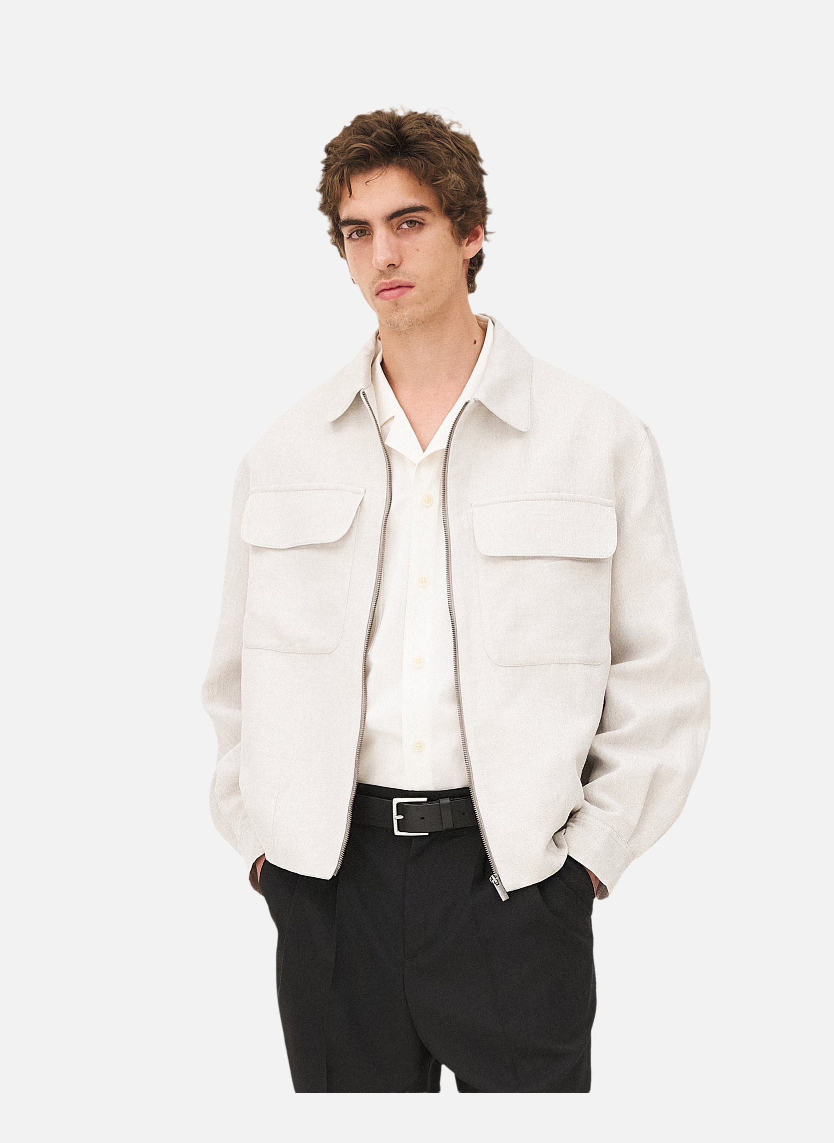 Oversized pockets jacket Noyoco Grey