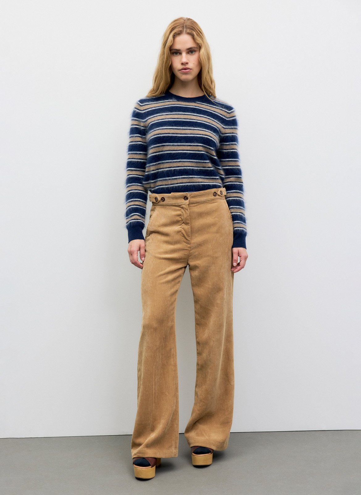 Wide-leg corduroy pants GERARD DAREL Beige