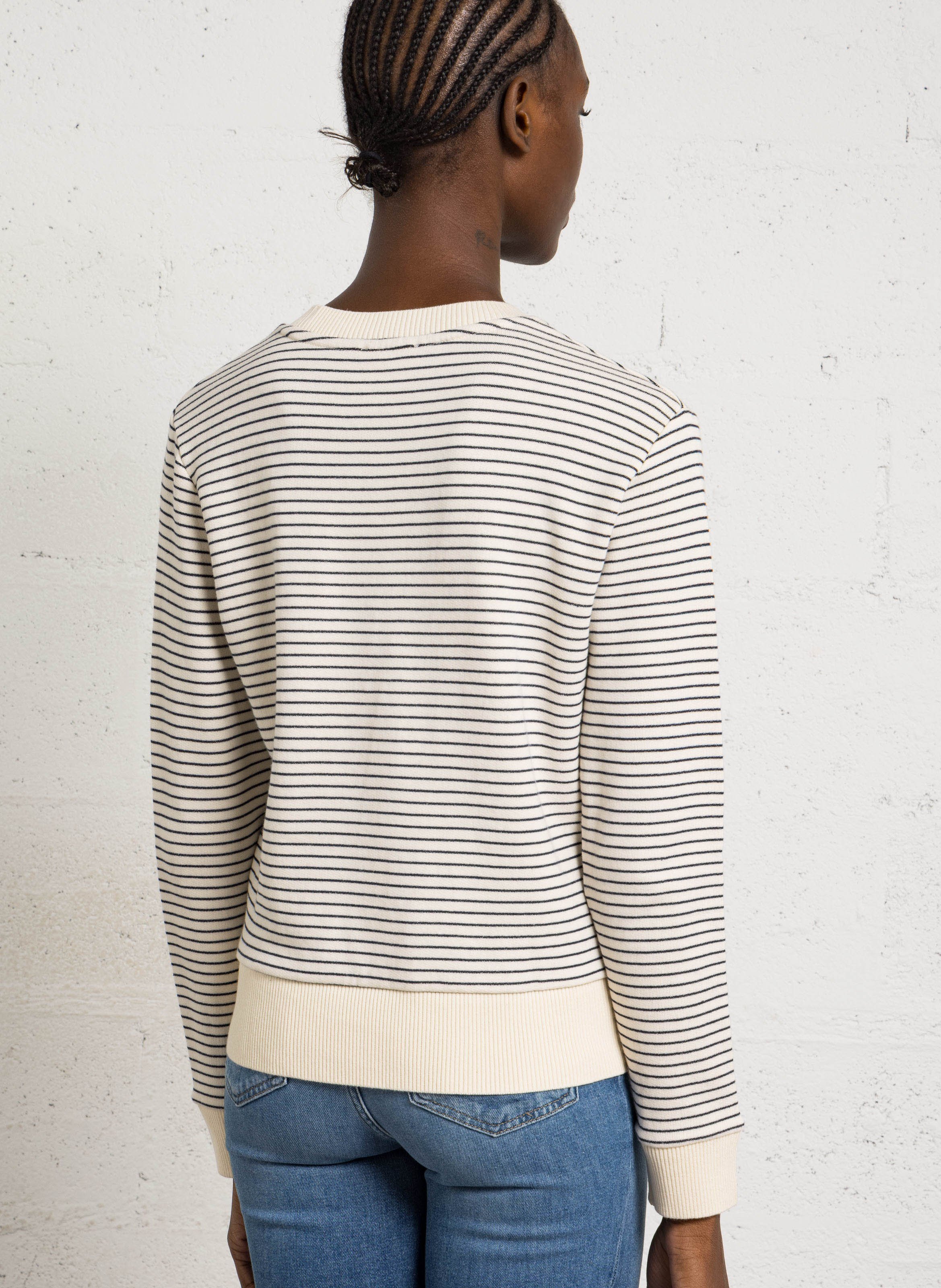Striped cotton sweater MAISON 123 Beige