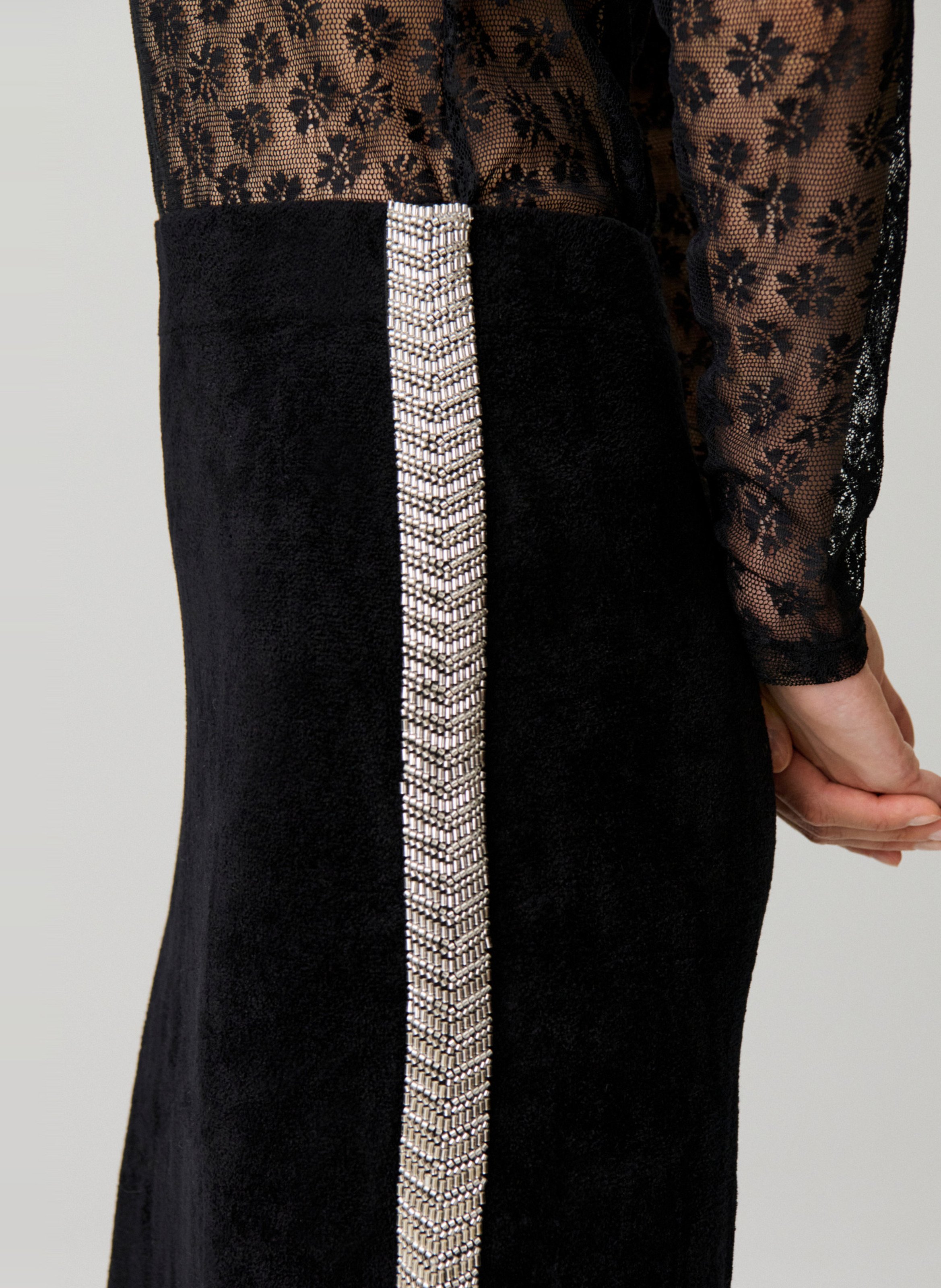 Straight-cut midi skirt CLAUDIE PIERLOT Black