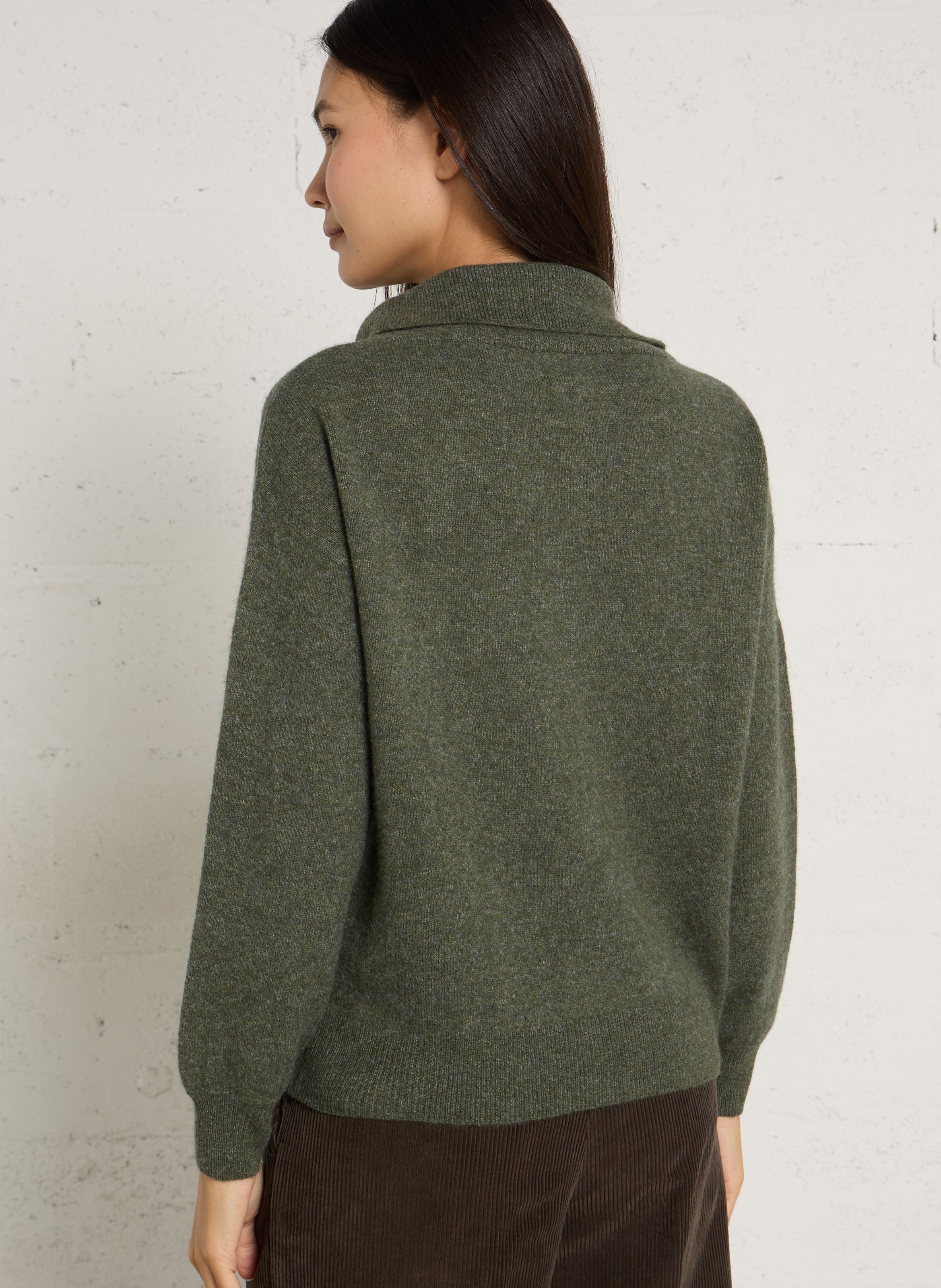 Oversize-Wollpullover MAISON 123 Grun