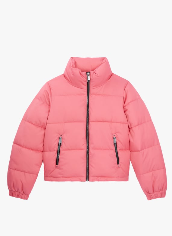 Kurze steppjacke mit stehkragen Fushia The kooples Damen Place