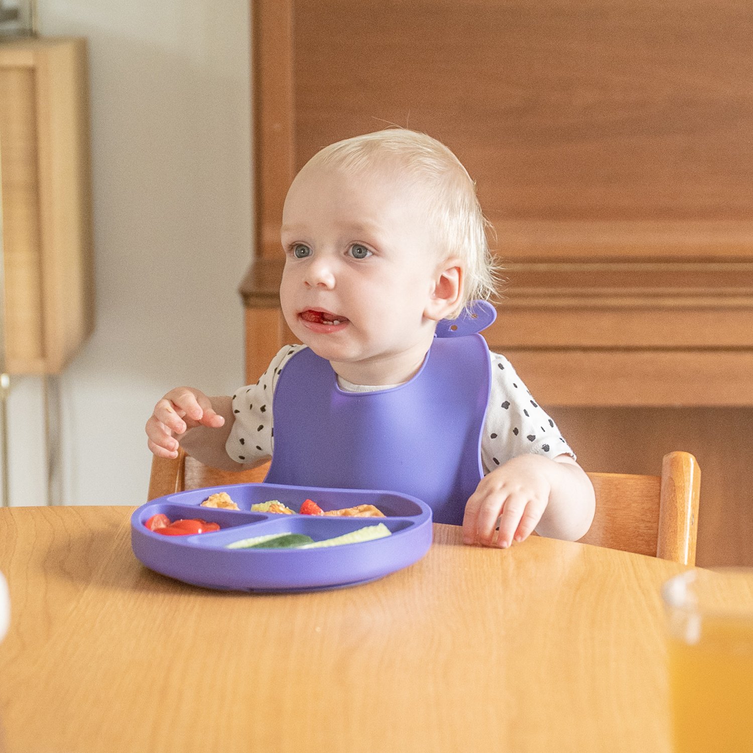 Assiette ventouse en silicone KINDSGUT Violet
