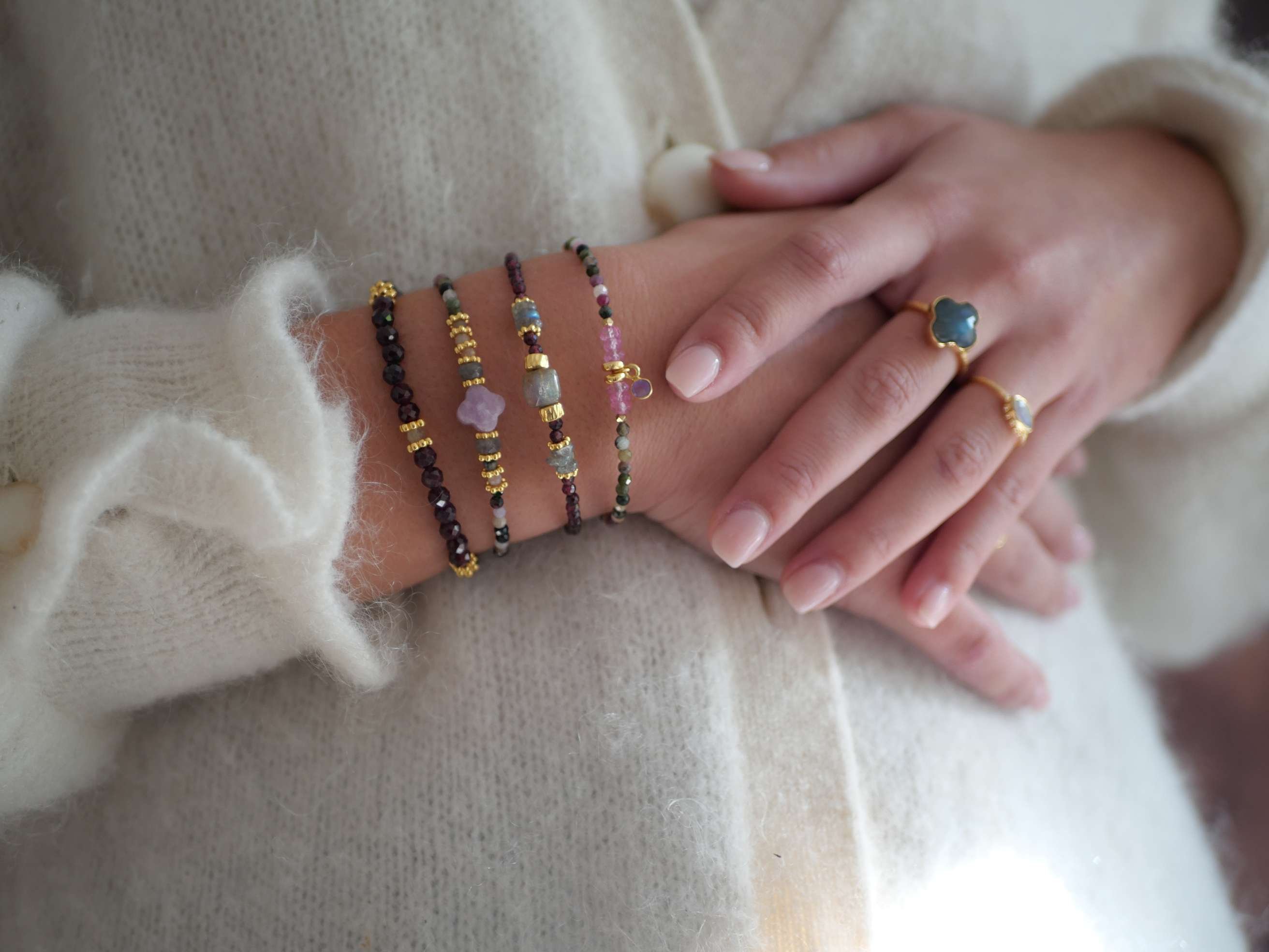 Tourmaline bracelet GINANDGER Multicolored