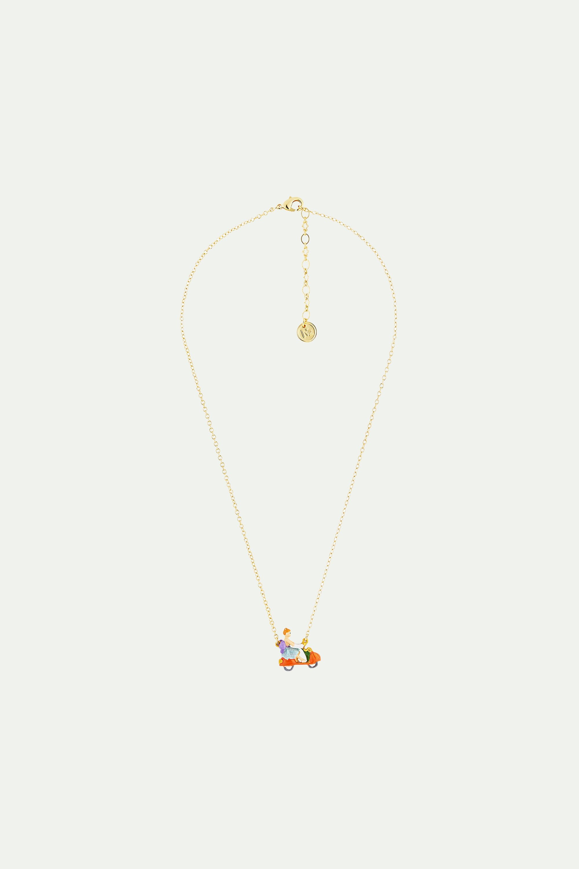 Collier pendentif cendrillon et scooter-citrouille LES NEREIDES Multicolore