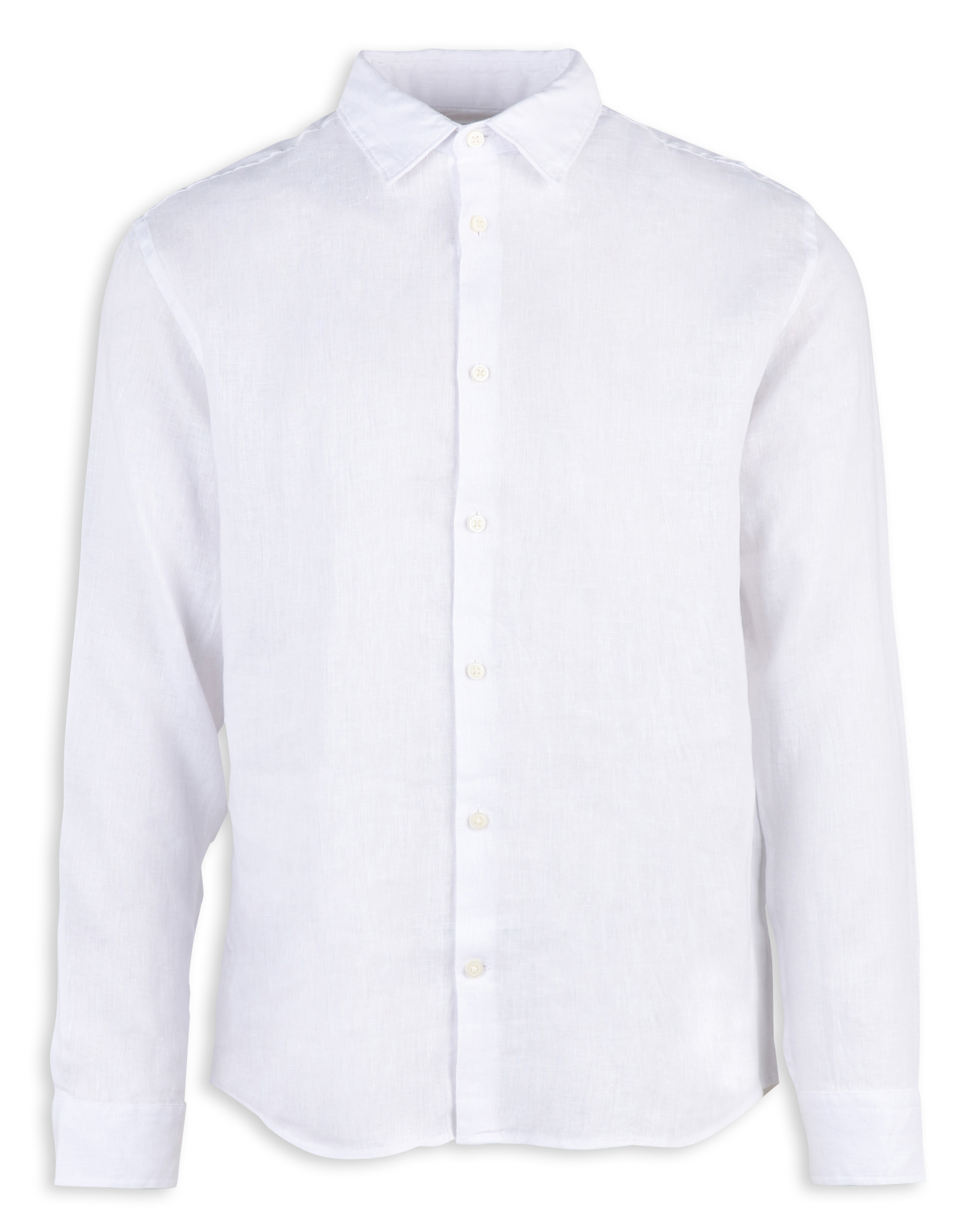 Classic linen shirt SELECTED White