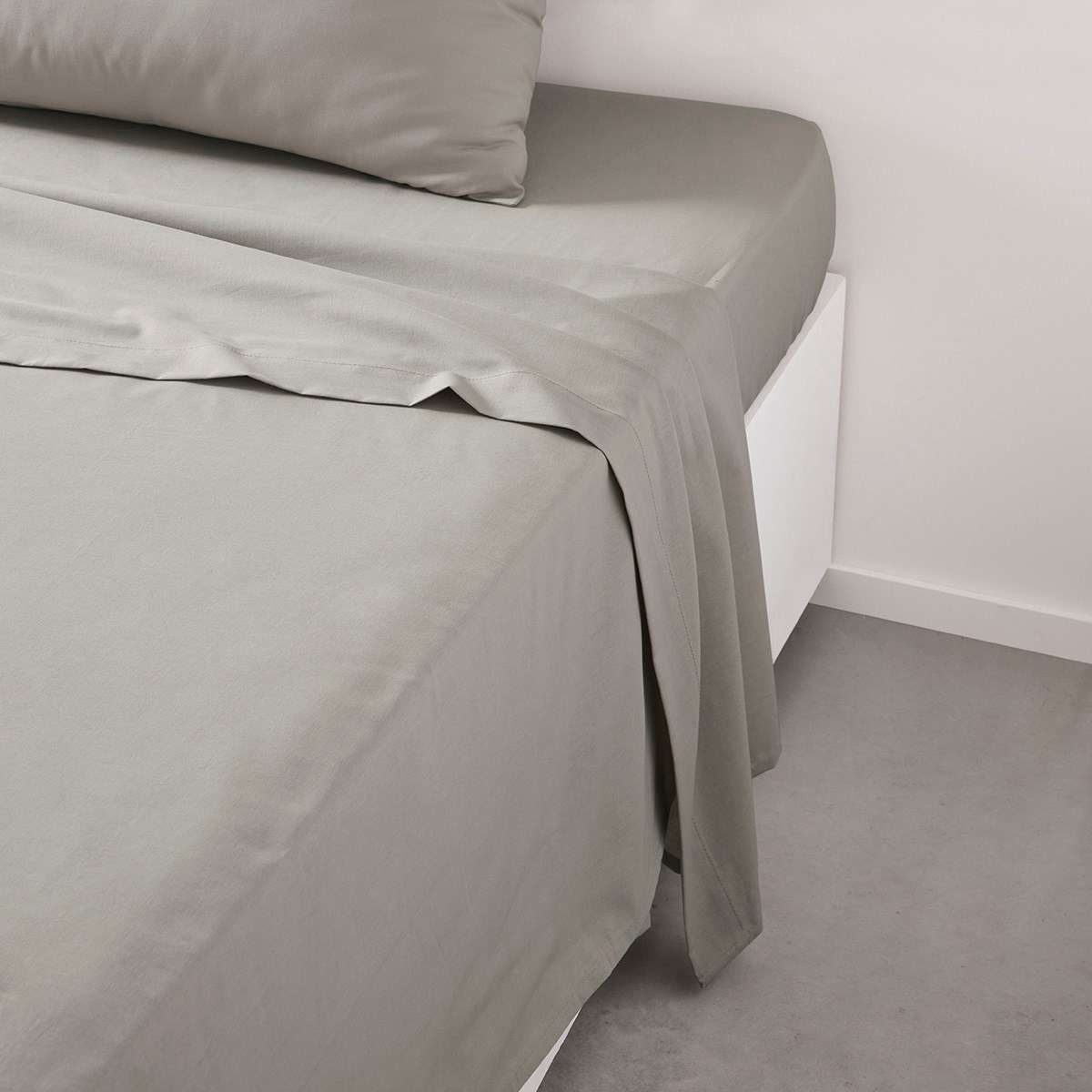 Flat sheet for bed in plain cotton TODAY LINGE DE MAISON Beige