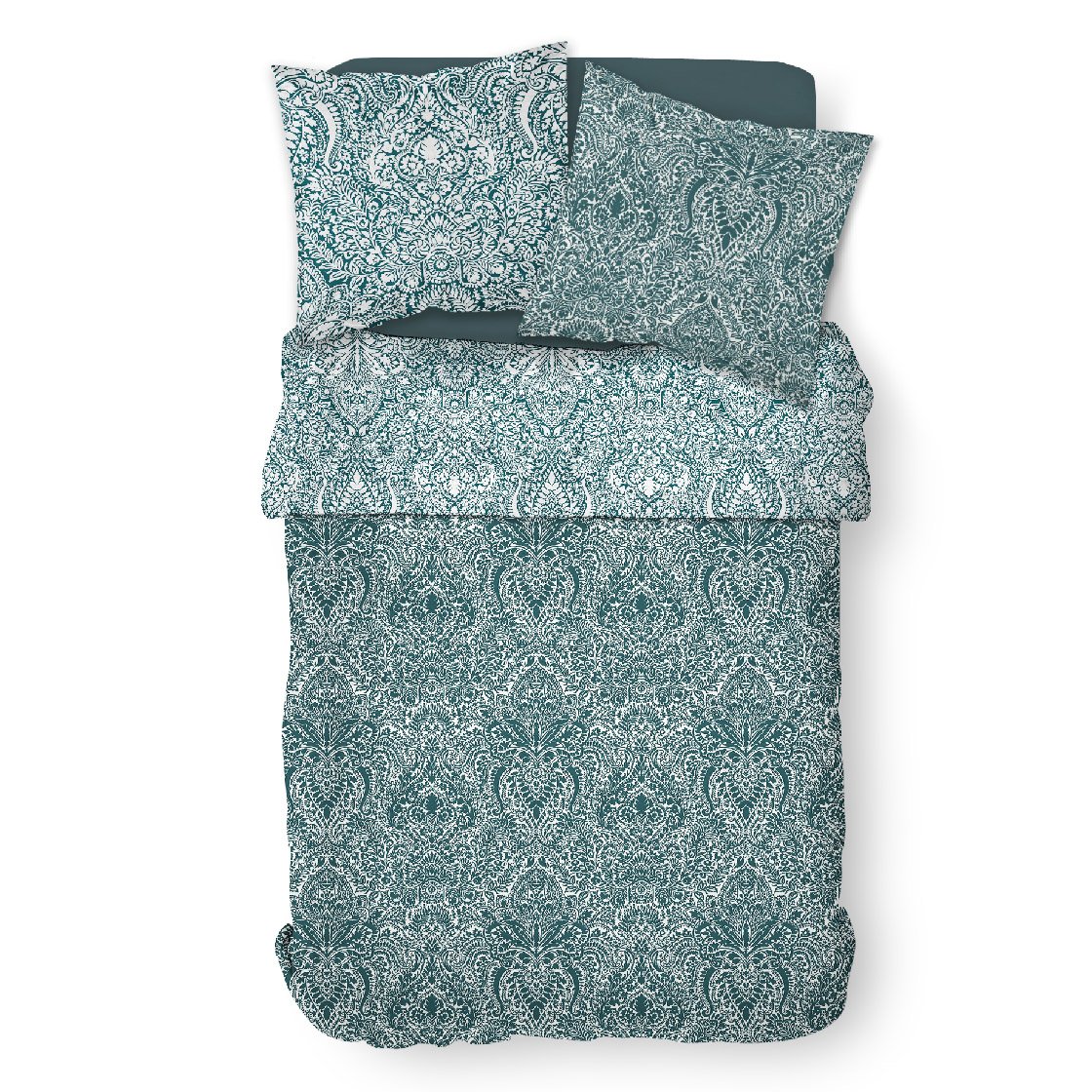 Printed cotton bedding set TODAY LINGE DE MAISON Blue