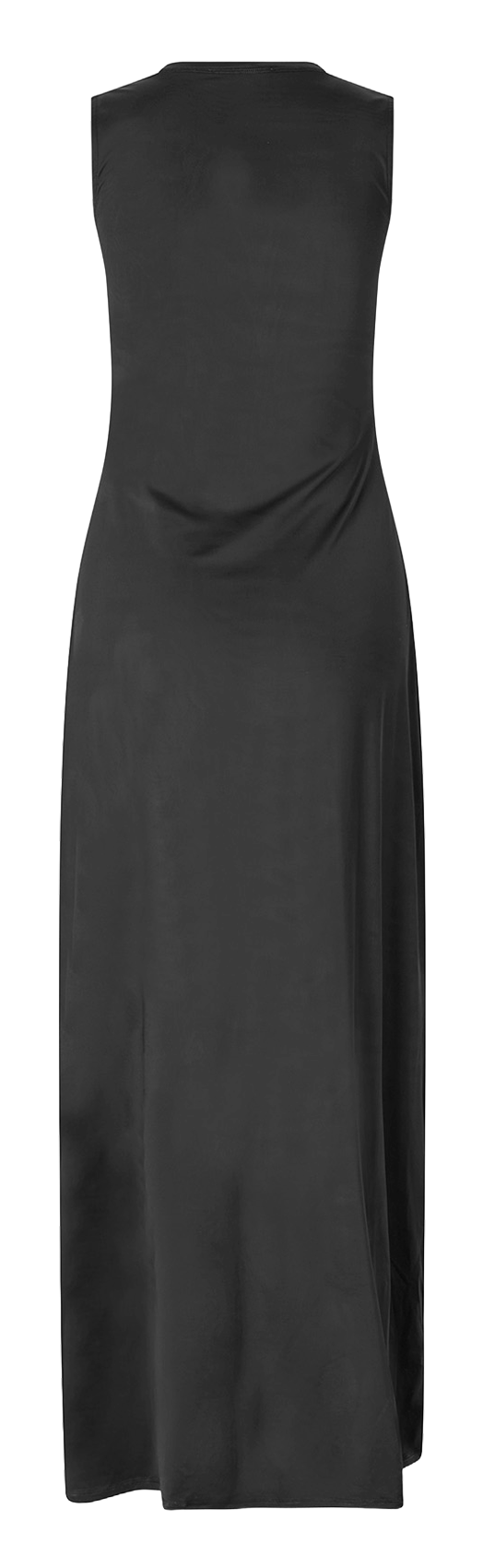 Robe longue col rond satiné SAMSOE SAMSOE Noir