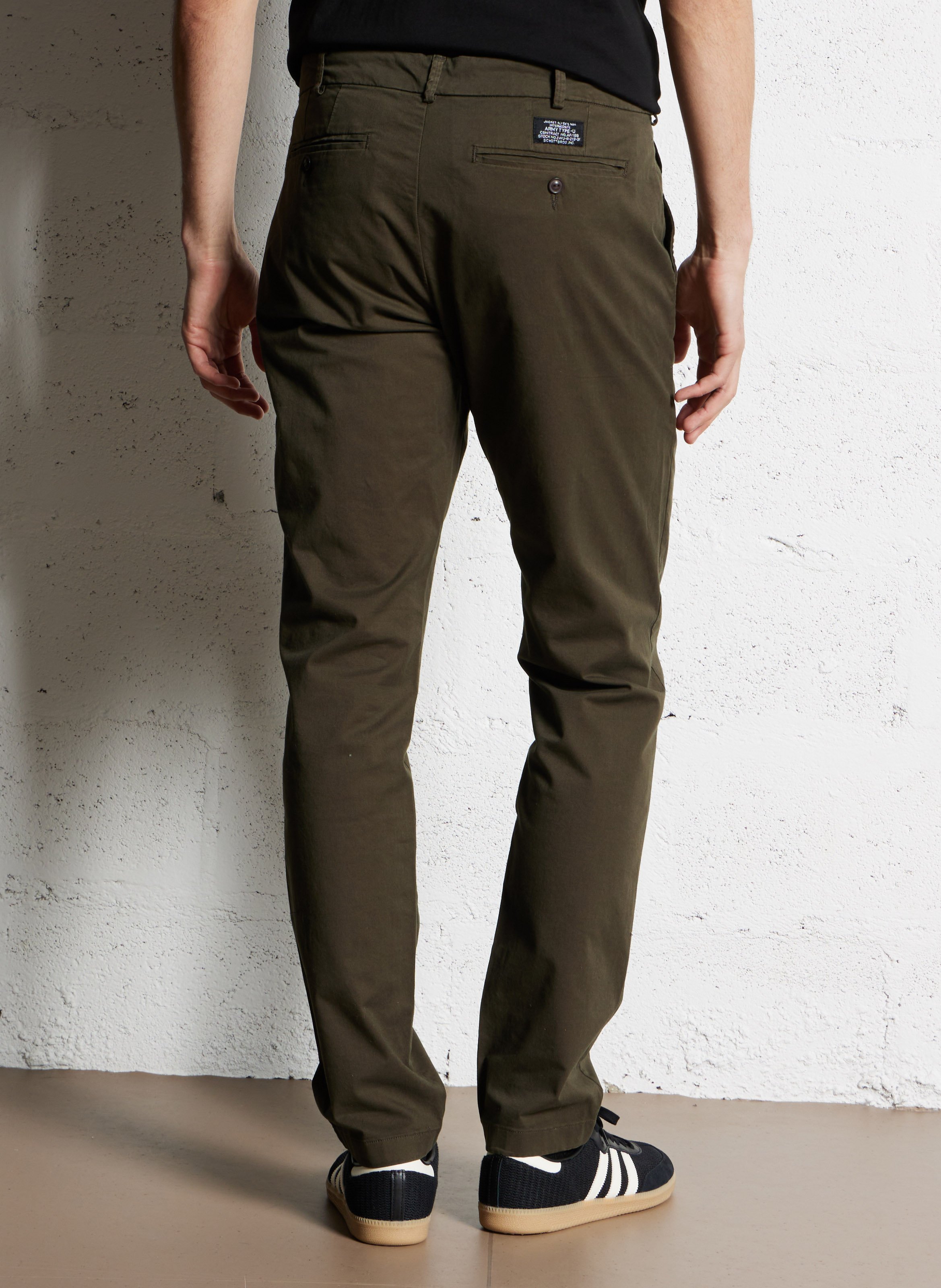 Chino regular-fit en coton stretch SCHOTT Vert