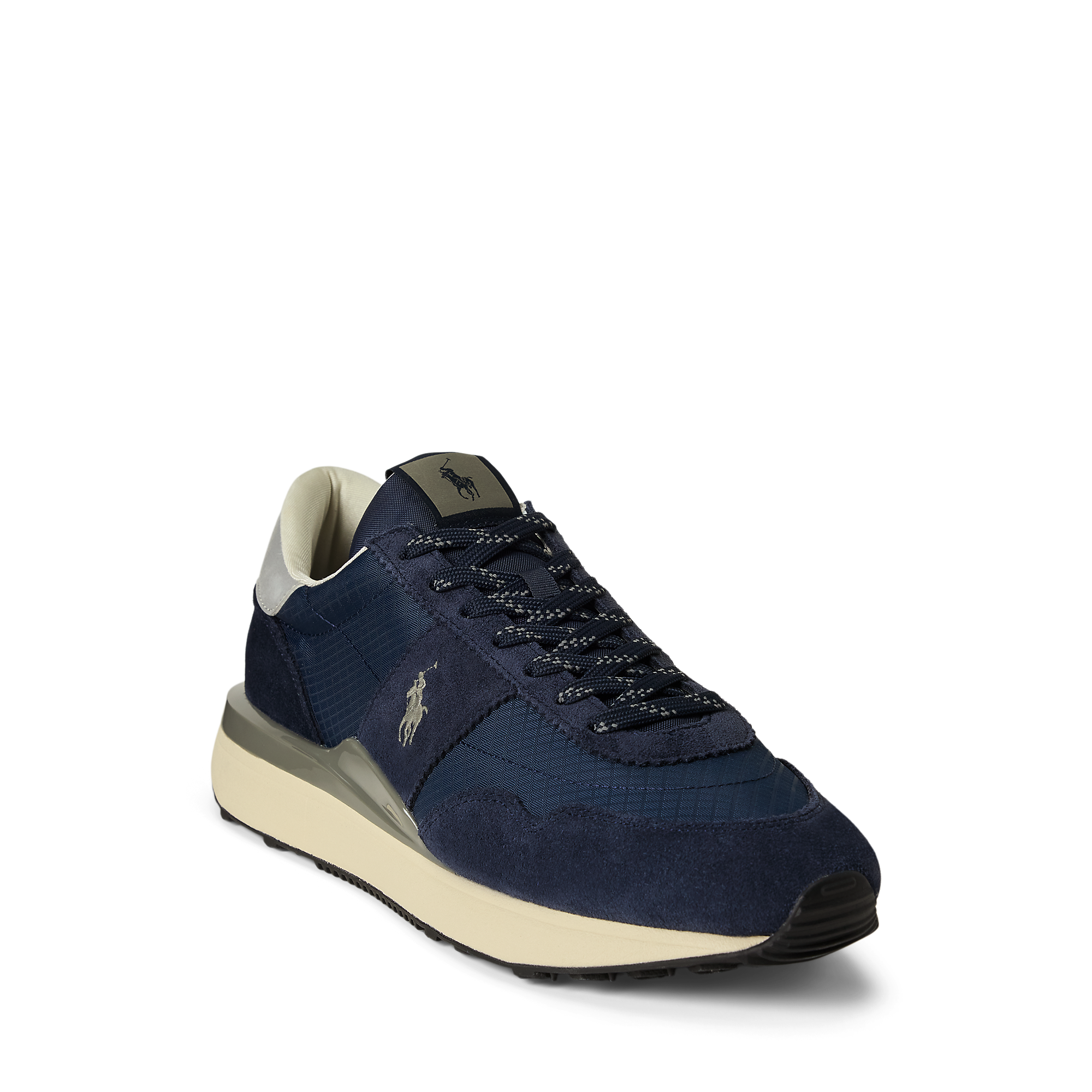 Baskets basses en cuir mélangé POLO RALPH LAUREN Bleu