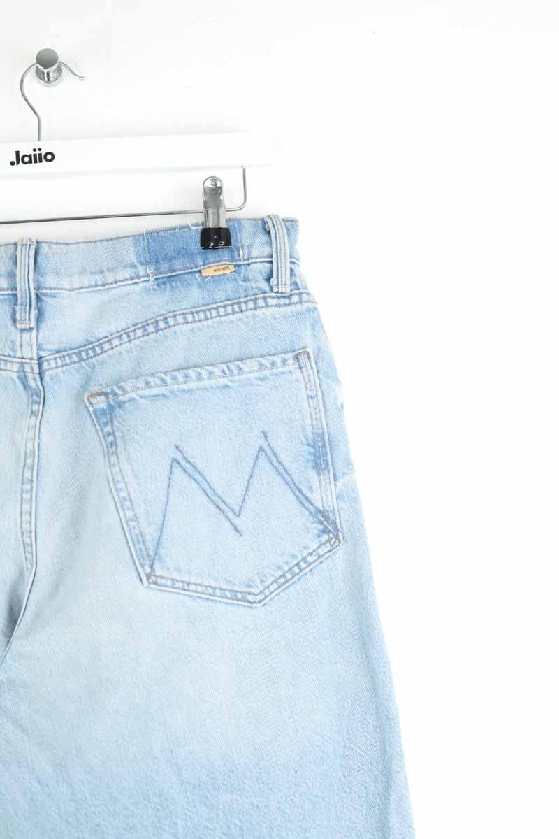 Cotton straight jeans MOTHER - Seconde Main Blue