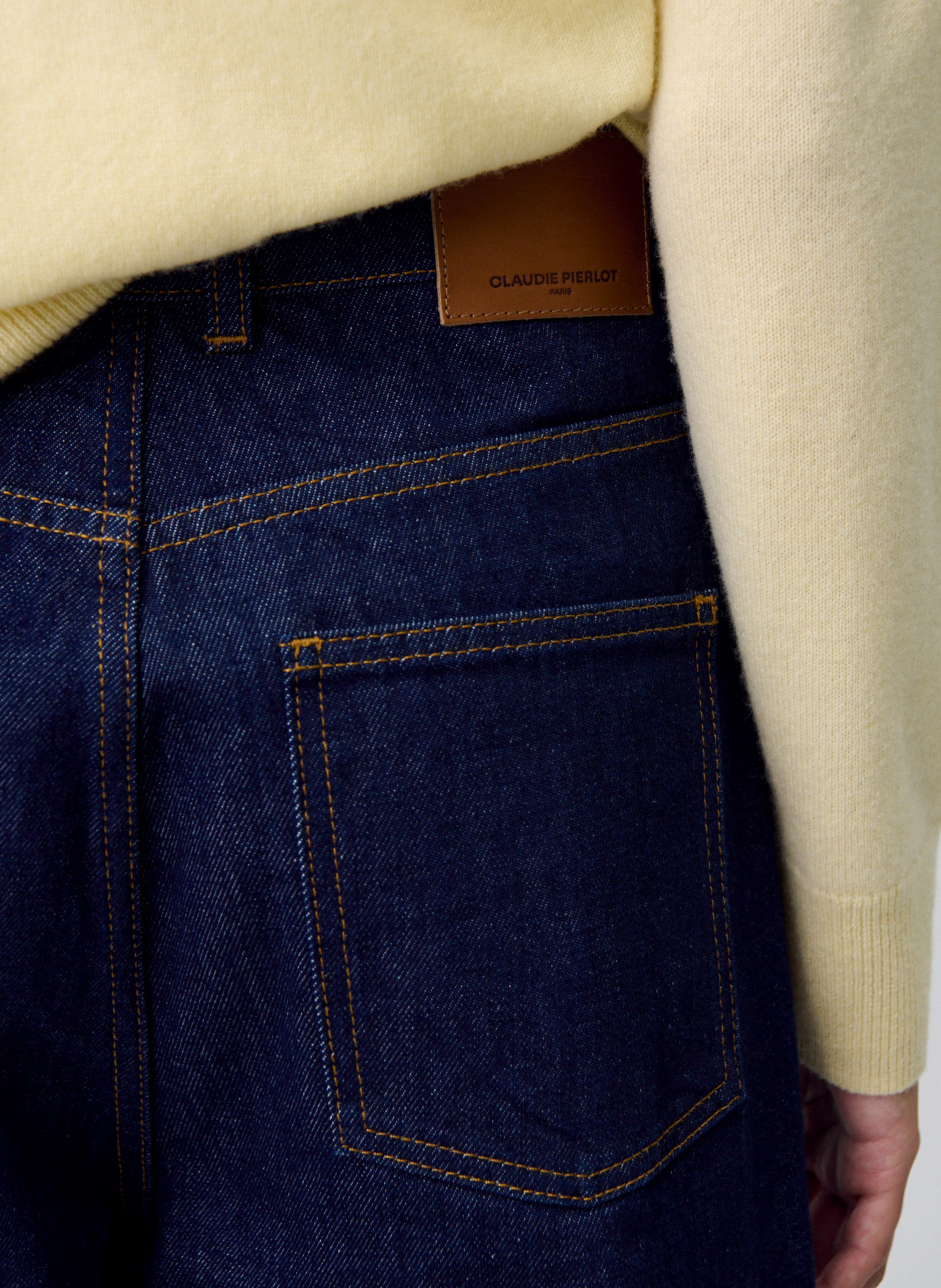 Jean droit en coton CLAUDIE PIERLOT Bleu