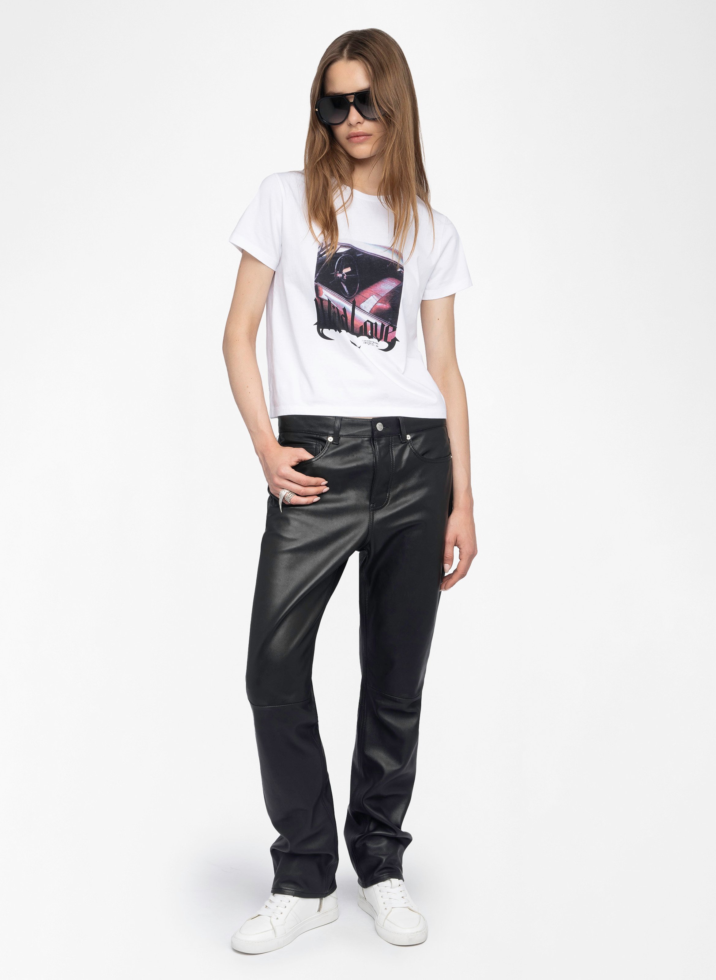 Short-sleeved straight printed T-shirt ZADIG&VOLTAIRE White