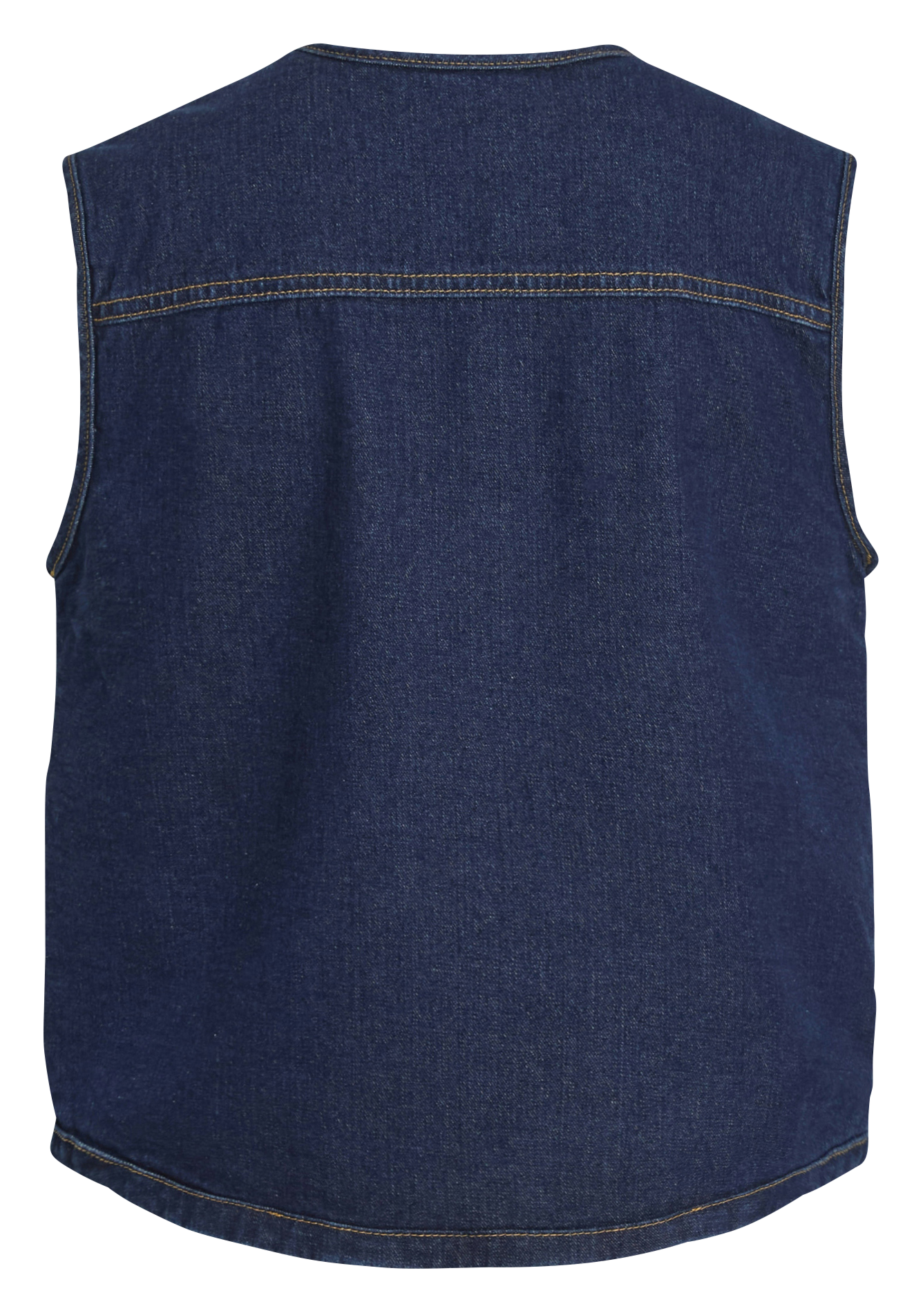 Sleeveless cotton denim jacket VILA Blue