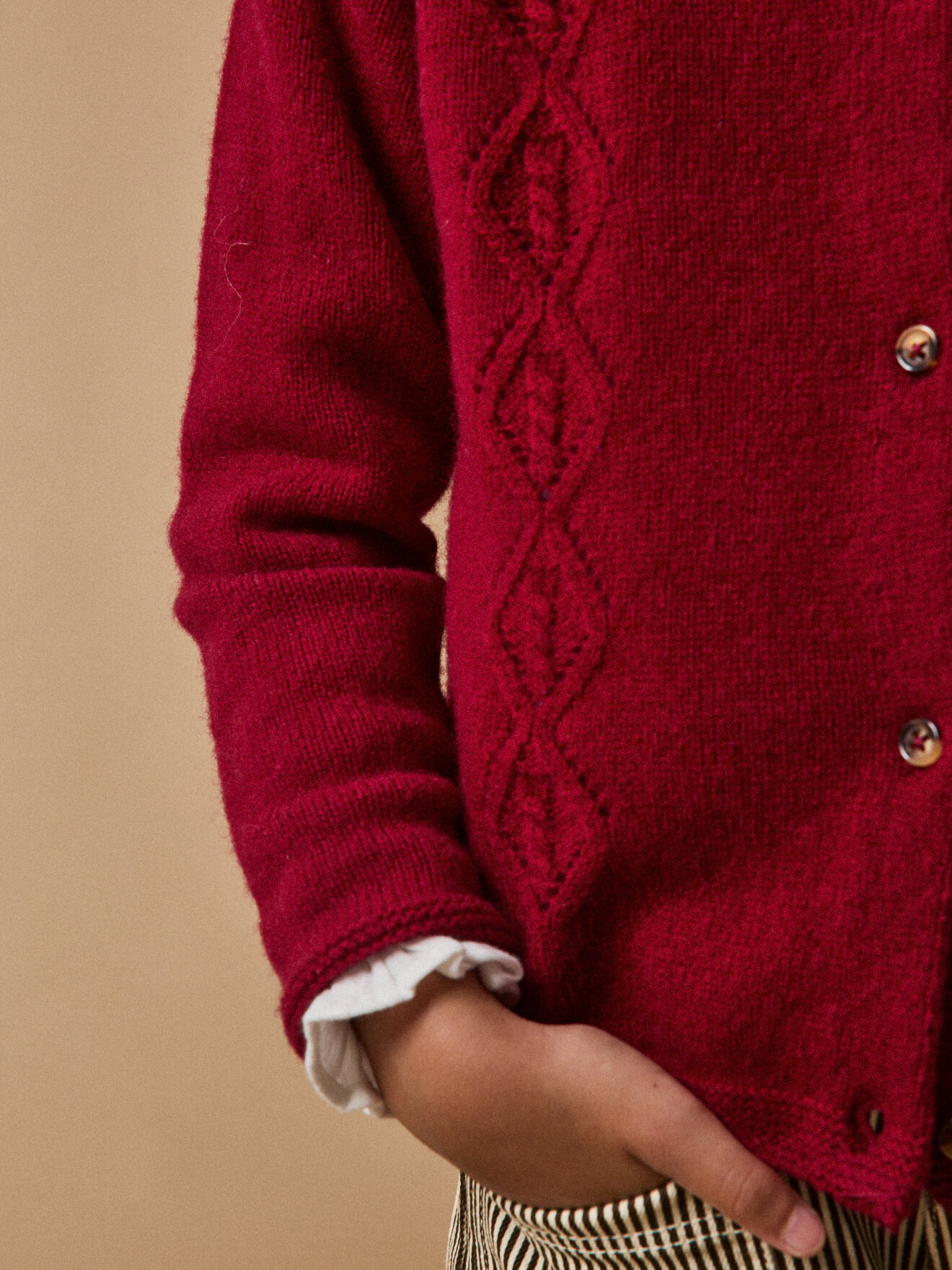 Merino wool cardigan CYRILLUS Pink