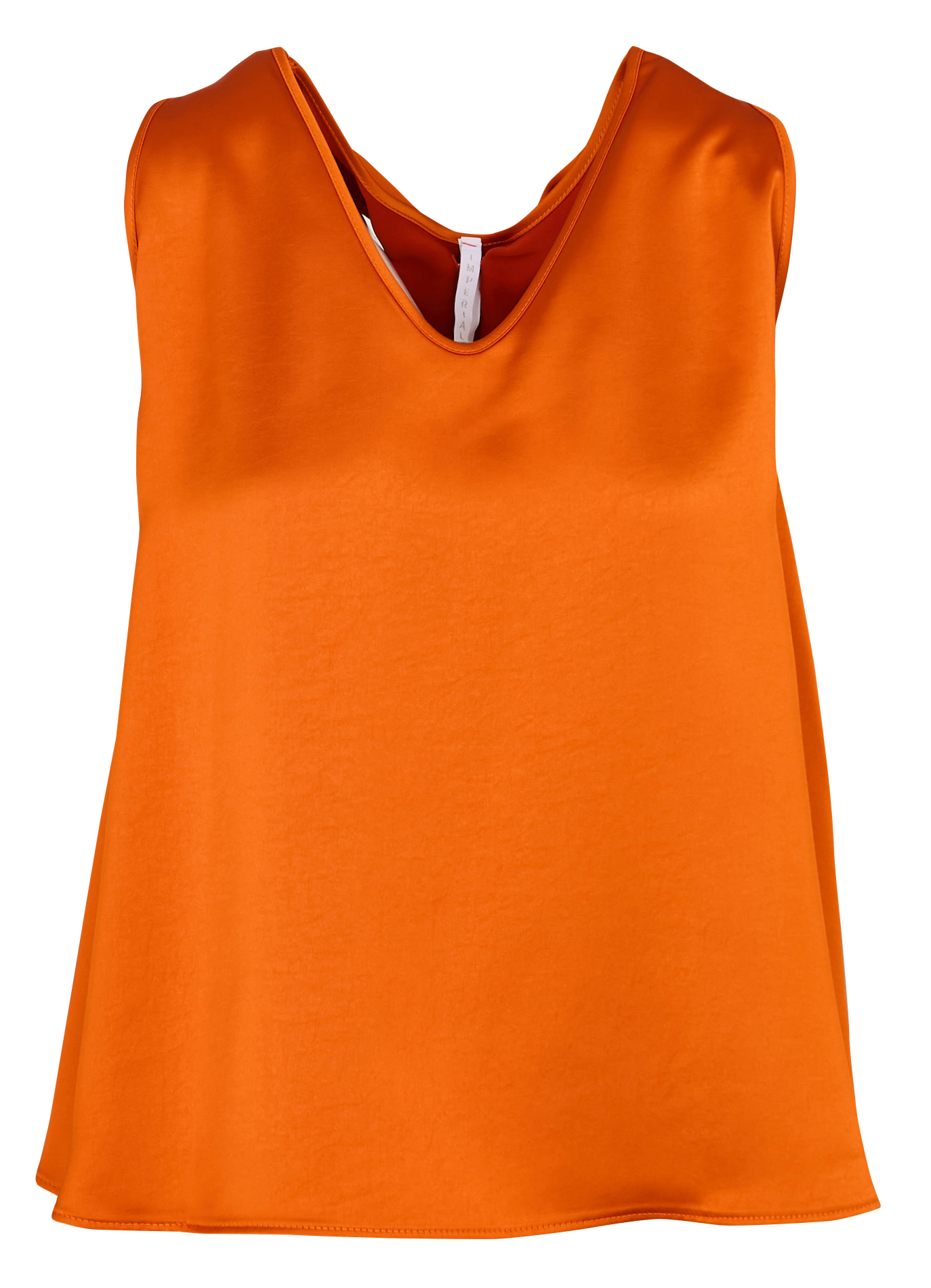 Top col rond aspect satiné IMPERIAL Orange