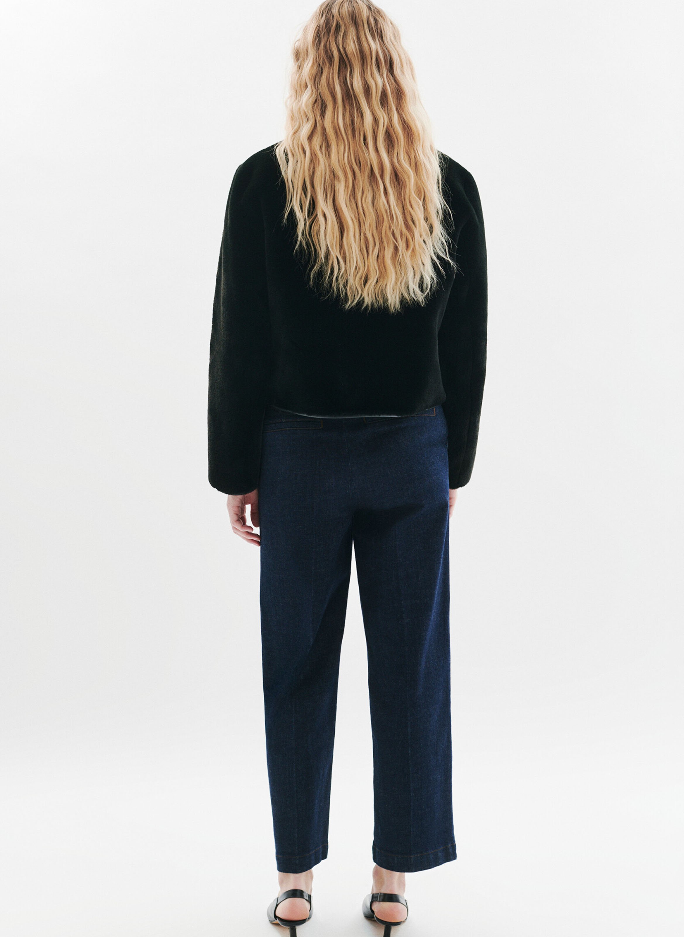 Straight round-neck jacket CAROLL Black