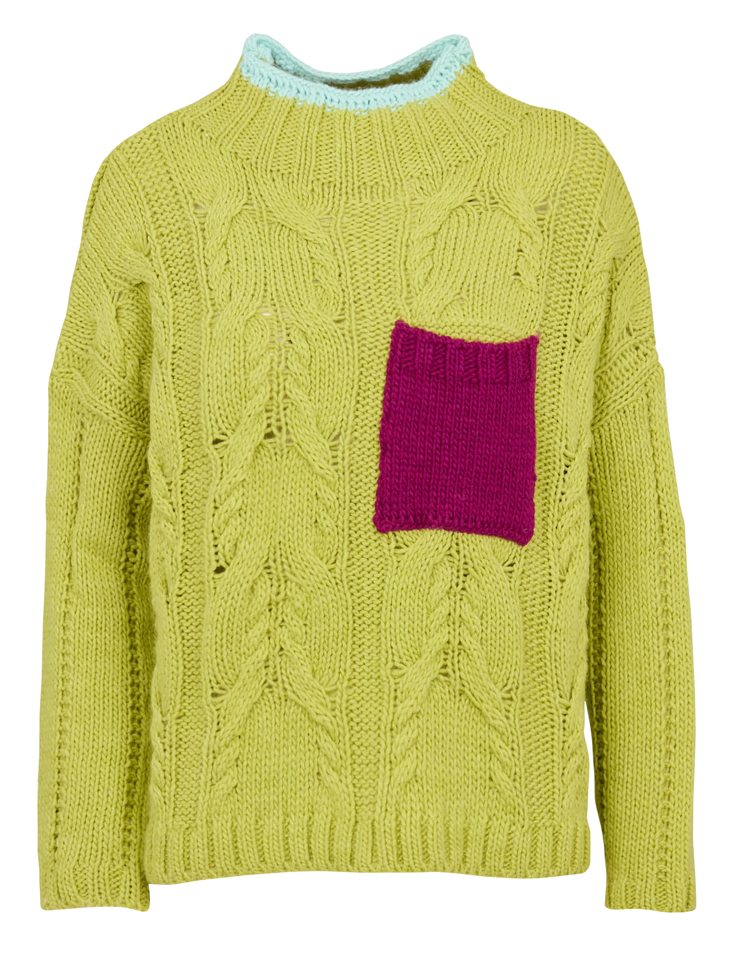 Pull oversize col montant  DR BLOOM Vert