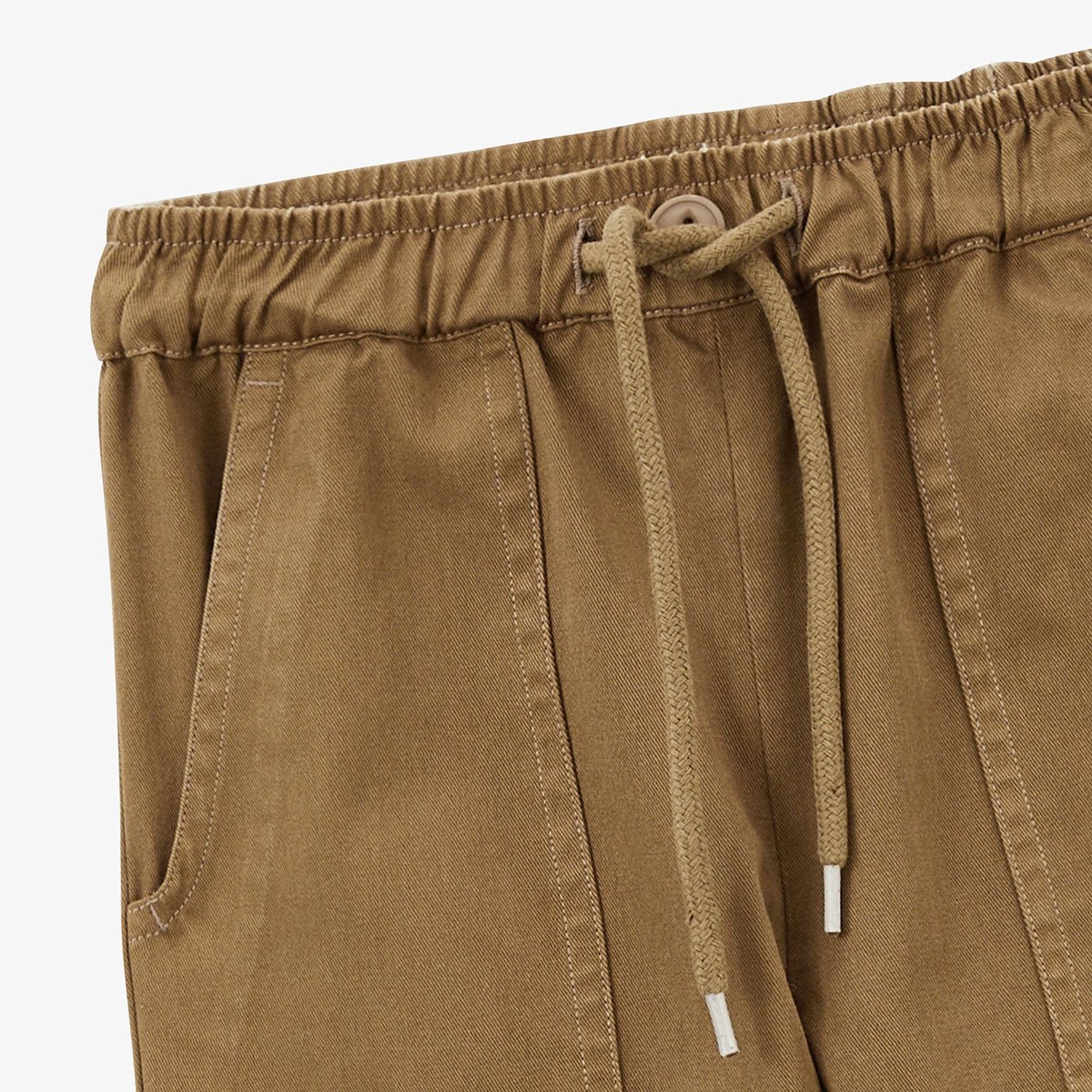 Boy&#039;s tapered cut pants with elastic waistband SERGE BLANCO Brown