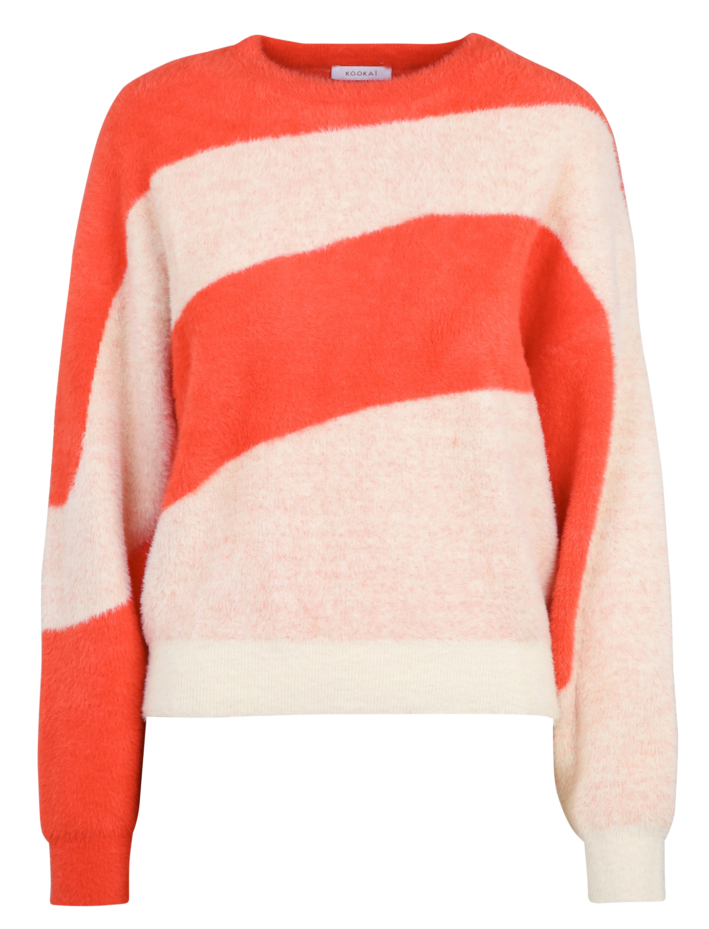 Rundhalsausschnitt-Flauschpullover KOOKAI Orange