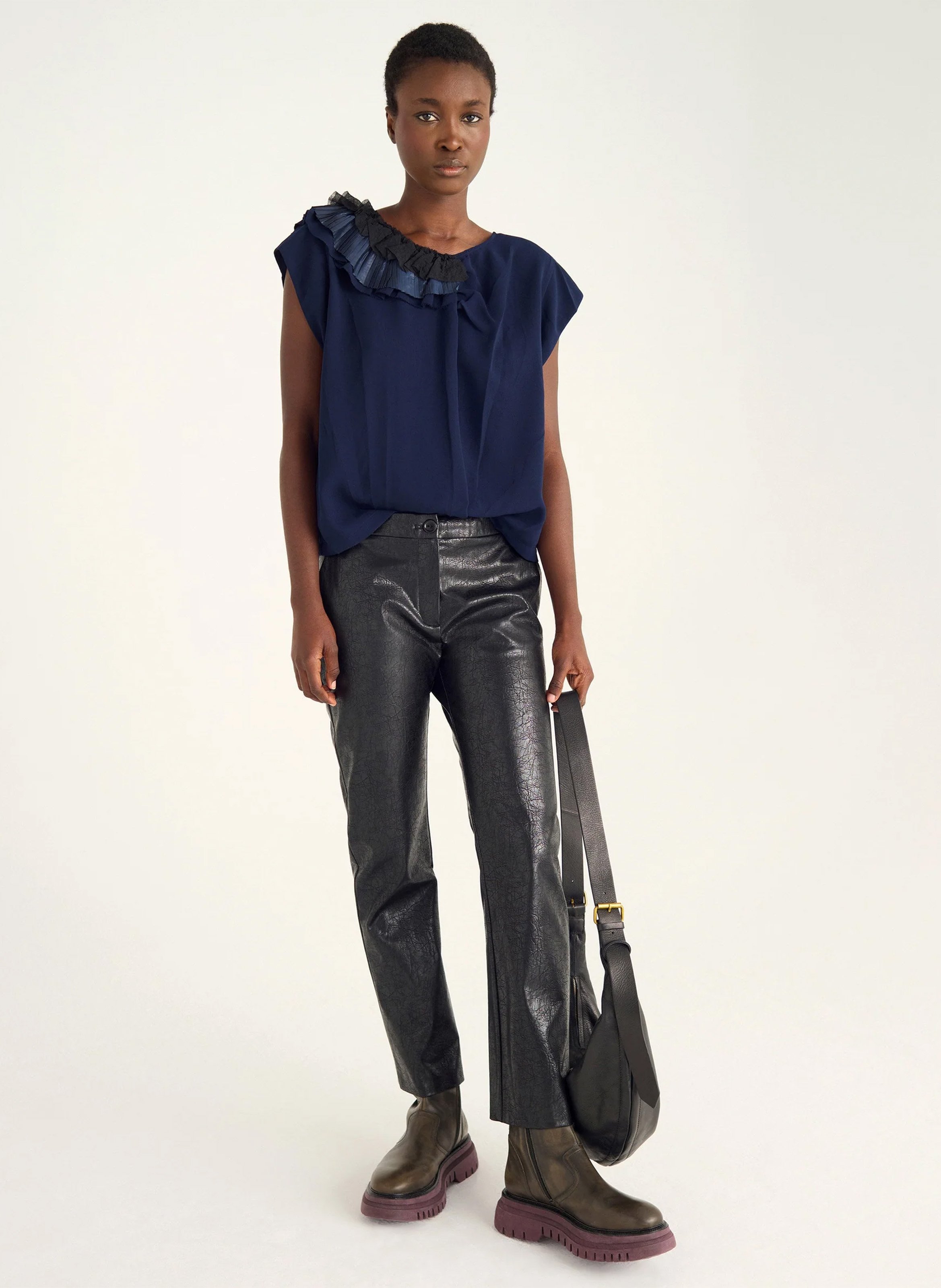 Top col rond COTELAC Bleu